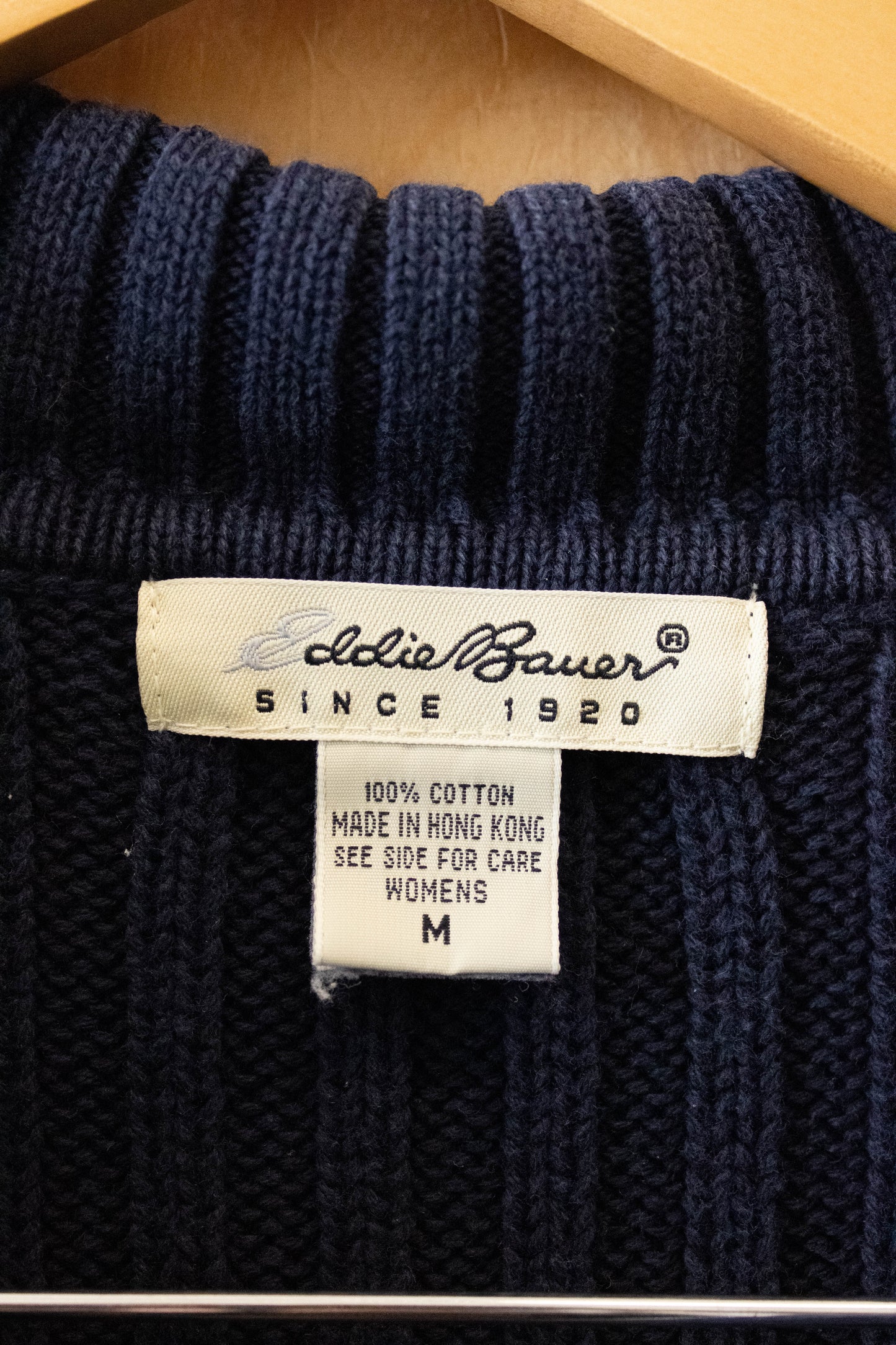 Vtg Eddie Bauer Zip Up Sweater : M