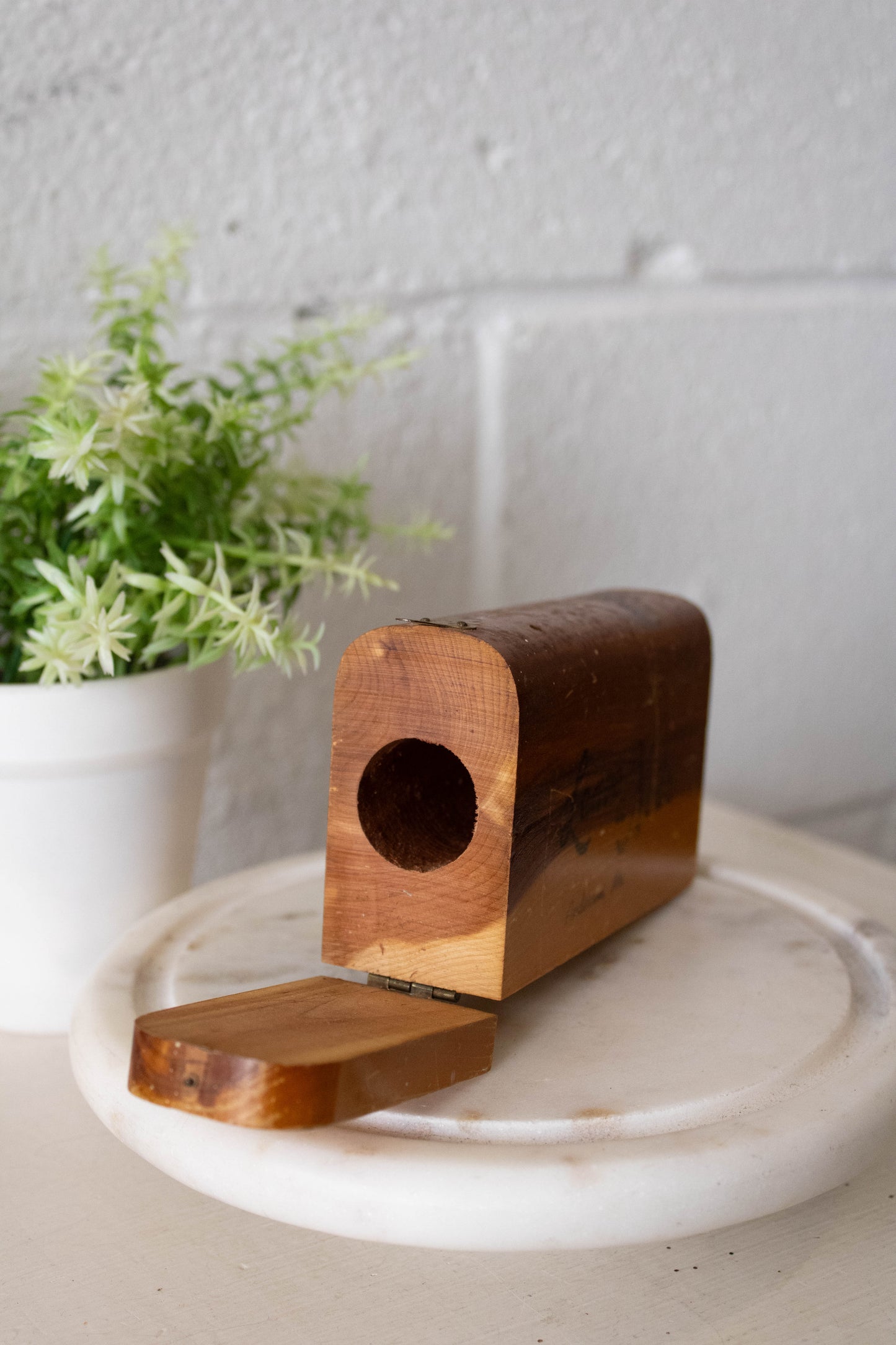 Vtg Wooden Small Mailbox
