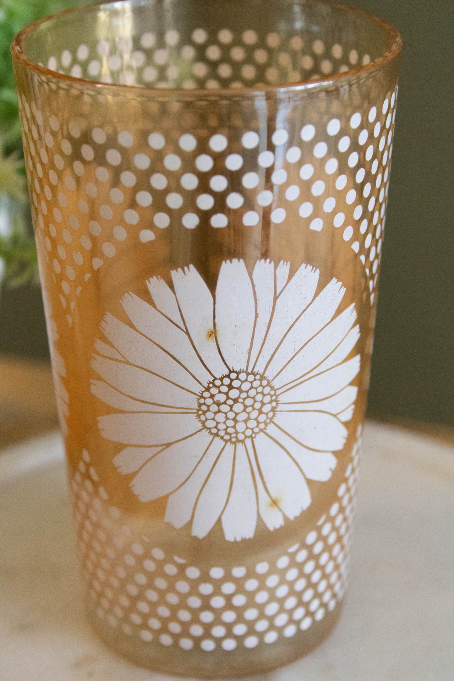 Vtg Daisy Dotted Glass (Local Pick Up Only)