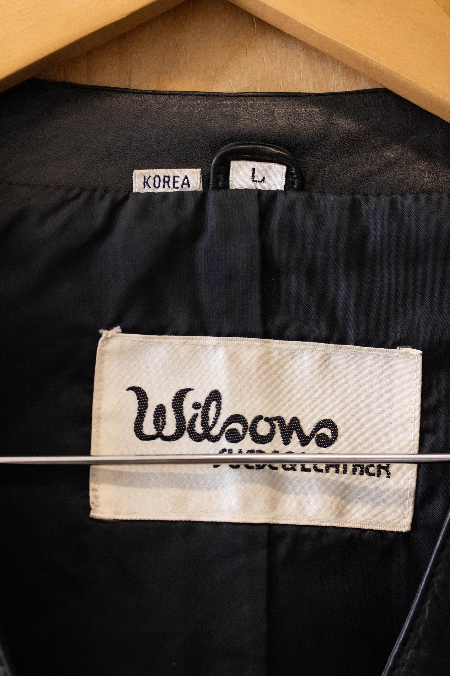 Vtg Cropped Leather Jacket : L
