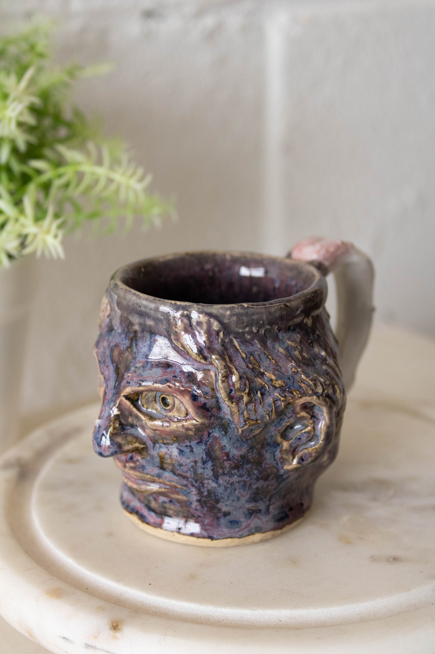 Purple Face Mug