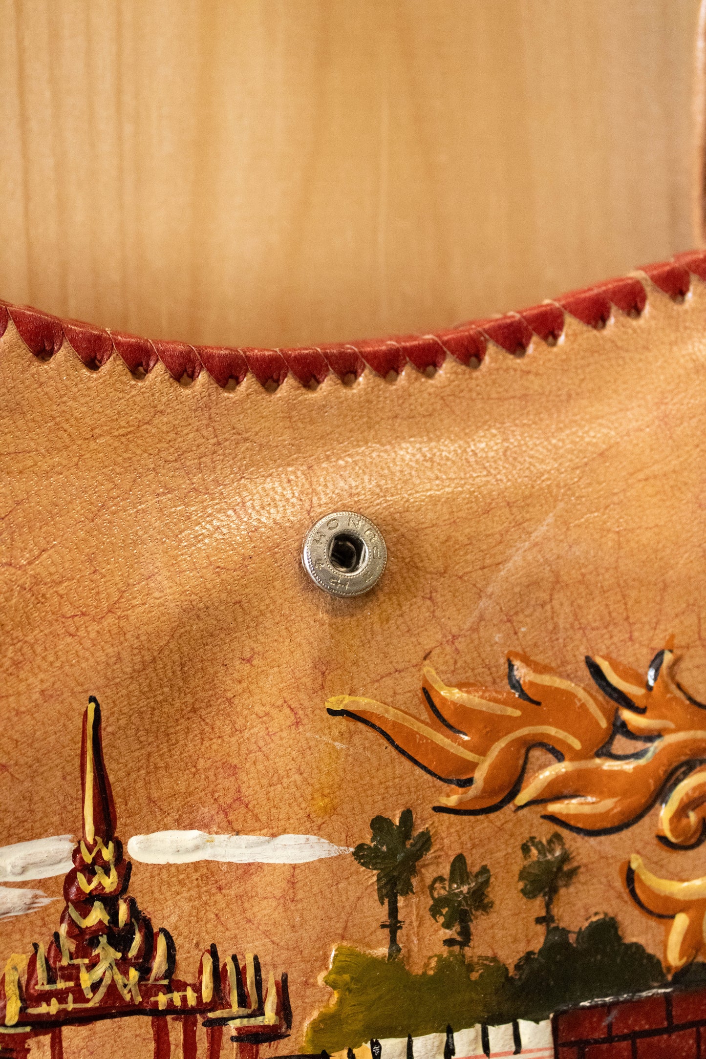Leather Hand Painted Shoulder Bag