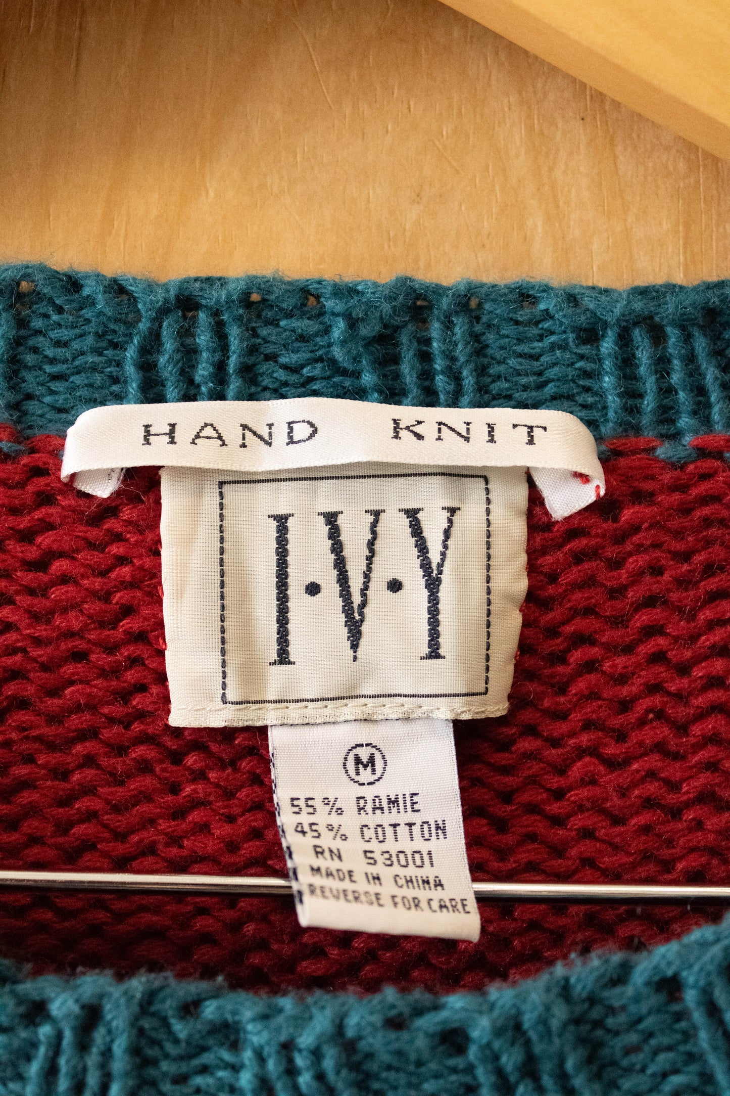 Vtg Colorful Knitted Sweater : M
