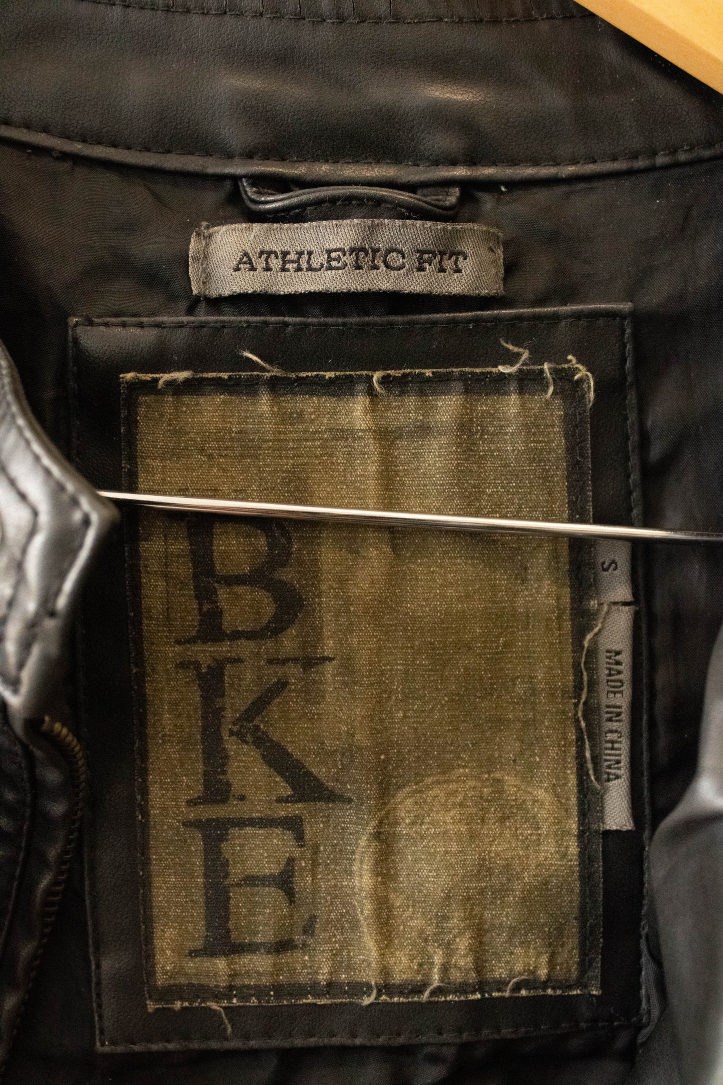 Black Faux Leather Jacket : S