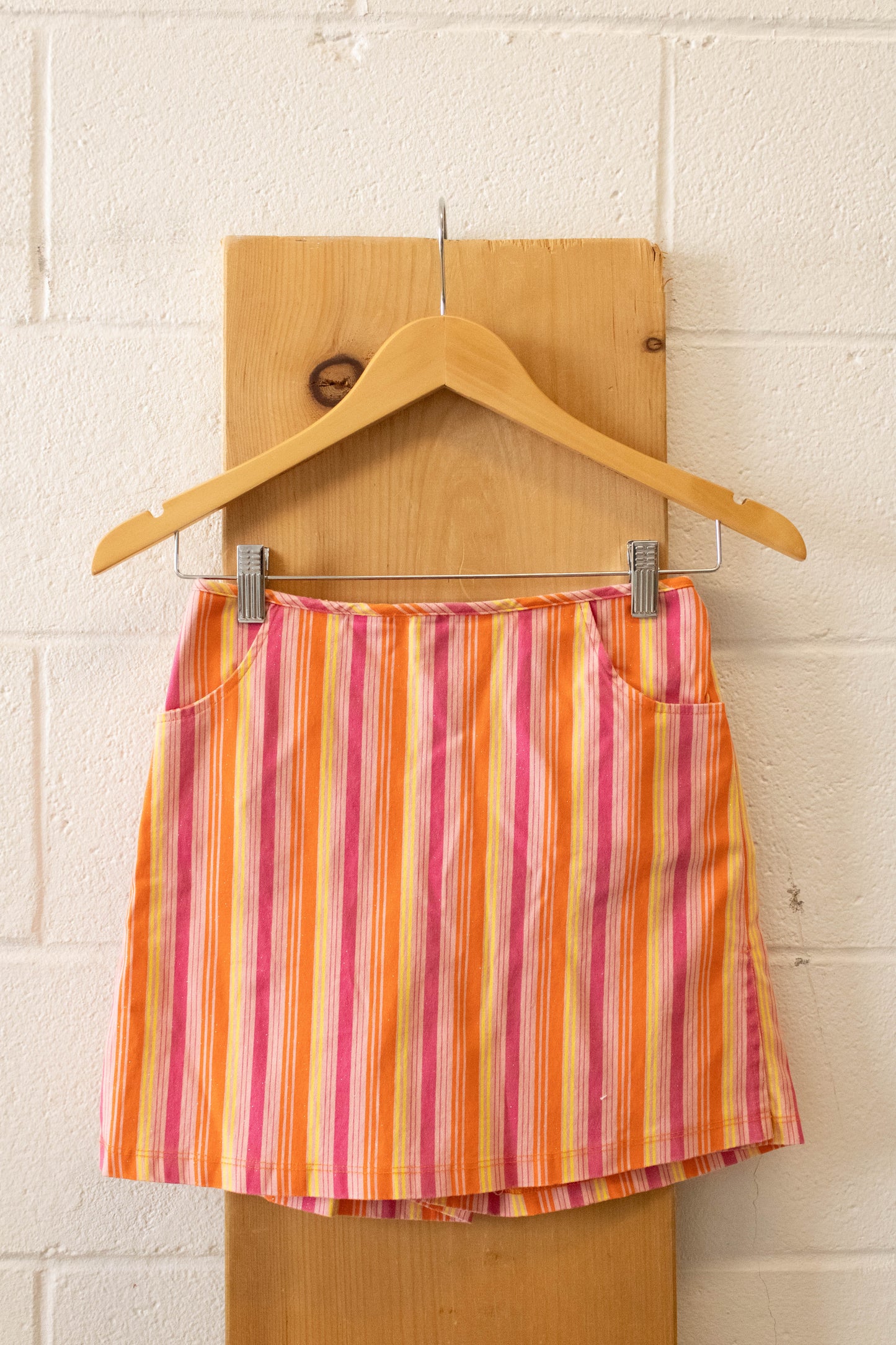 Vtg Orange Striped Skort : Youth 16