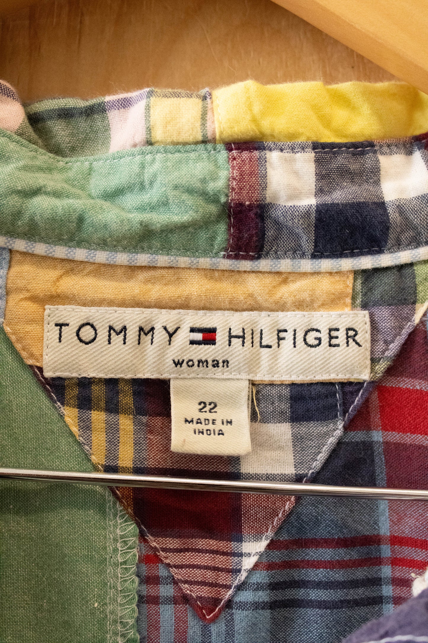 Plaid Patchwork Tommy Hilfiger Button Up : 22