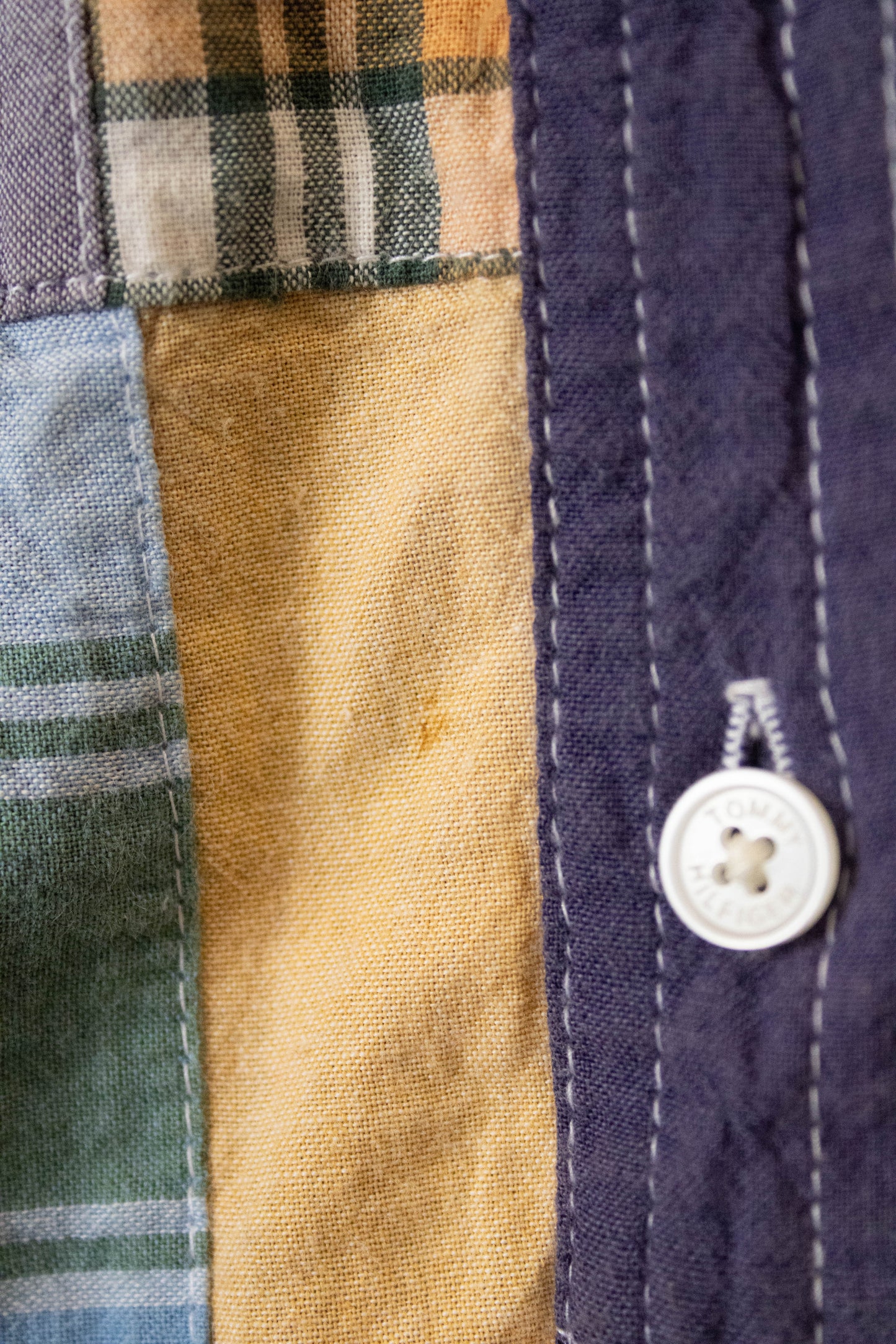 Plaid Patchwork Tommy Hilfiger Button Up : 22