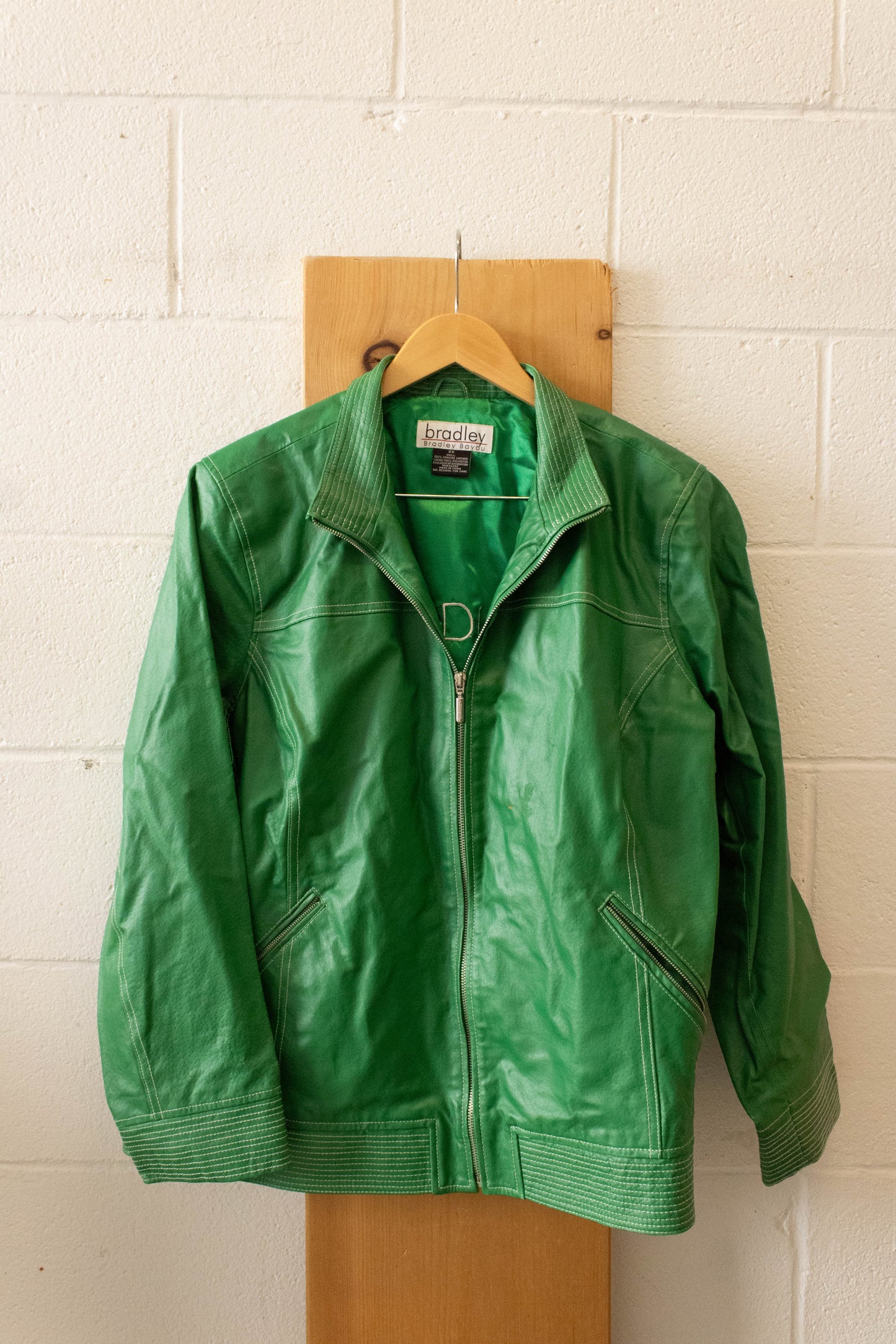 Green Leather Jacket : 2X