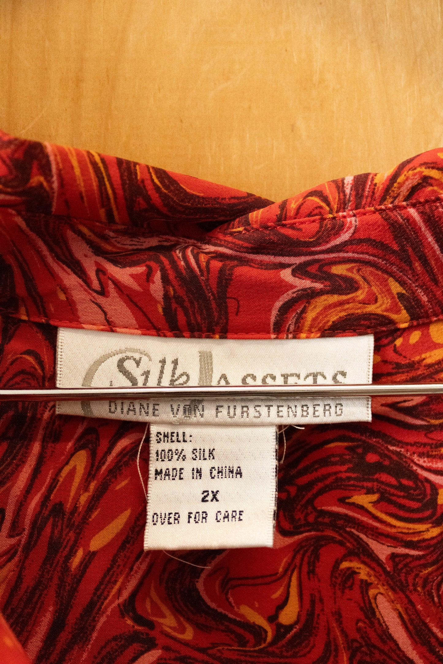 Red Orange Swirl Dress : 2X
