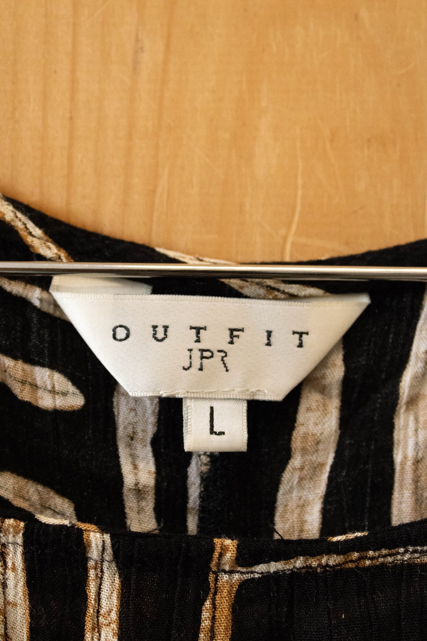 Vtg Black Stripe Dress : L