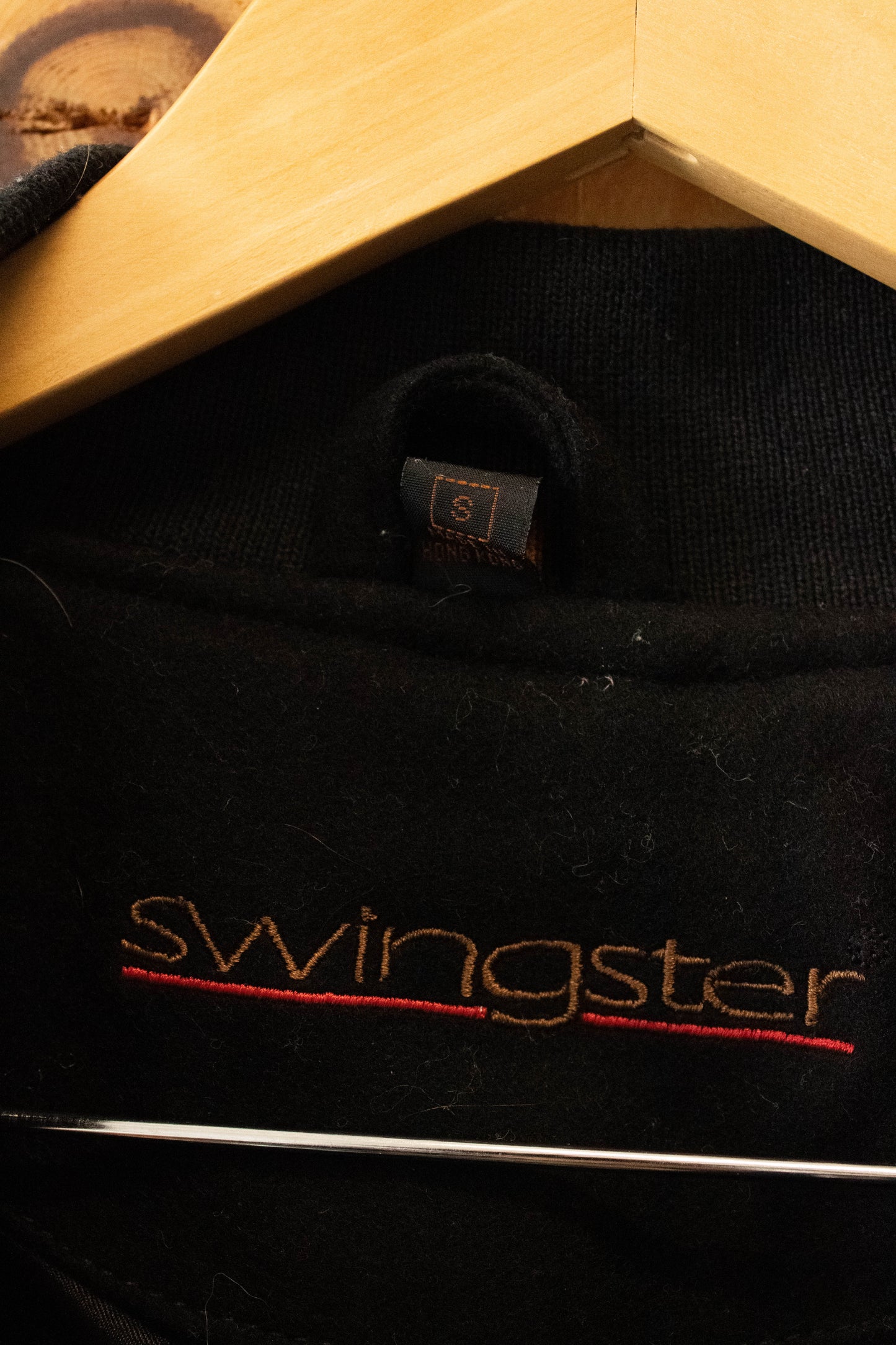 Vtg Black and Brown Bomber Jacket : S