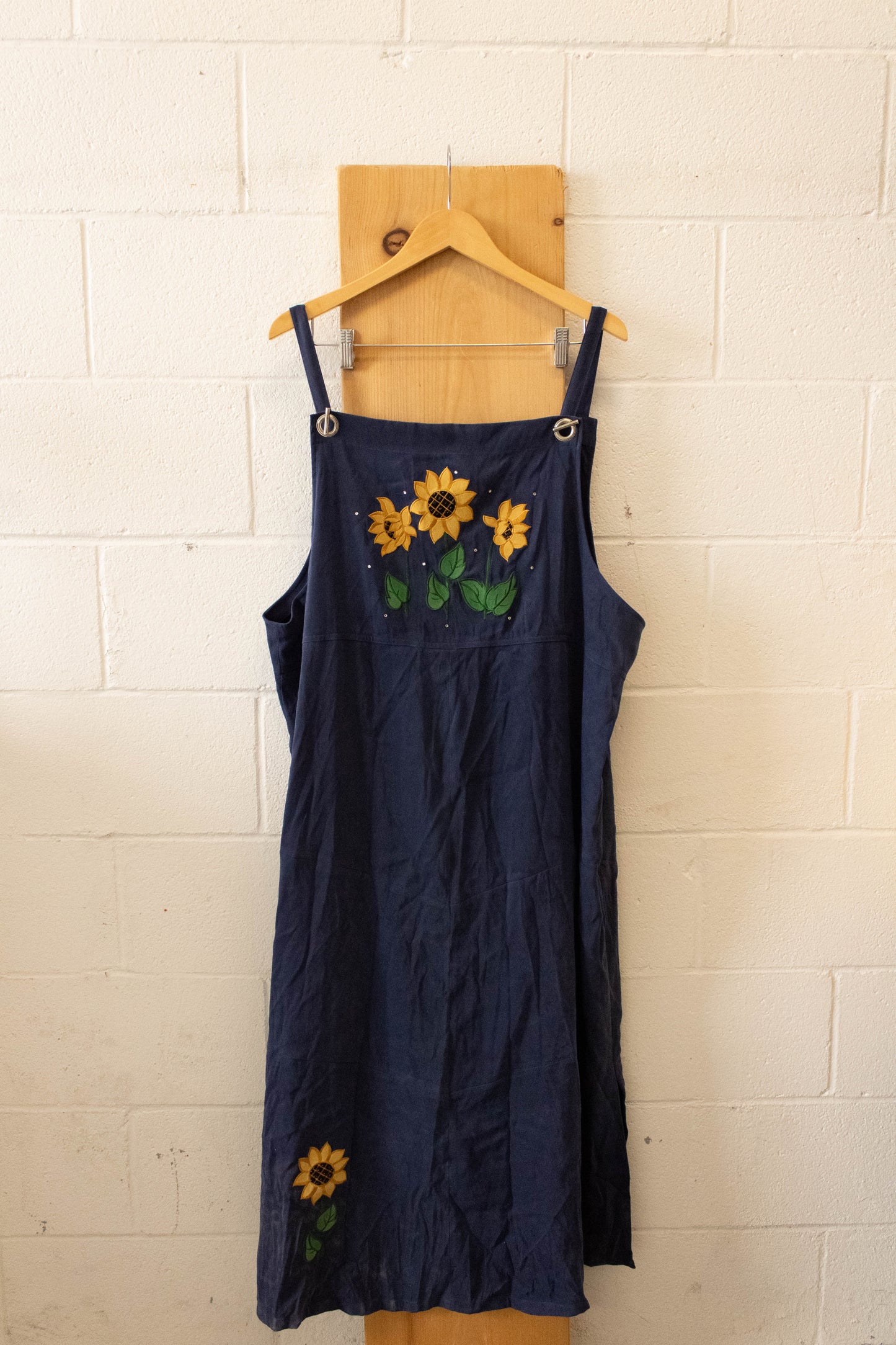 Navy Blue Sunflower Dress : 24W