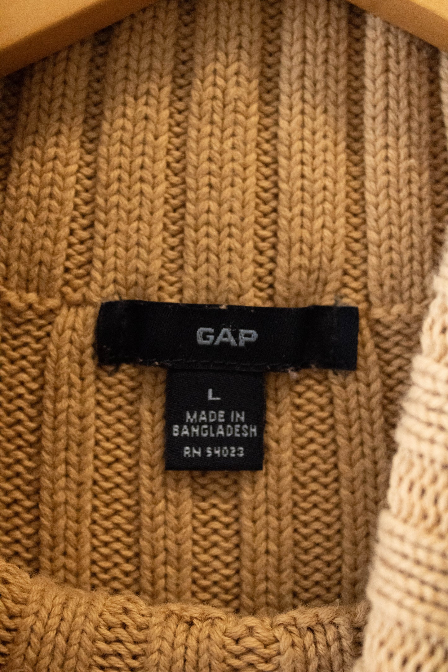Tan Ribbed Top : L