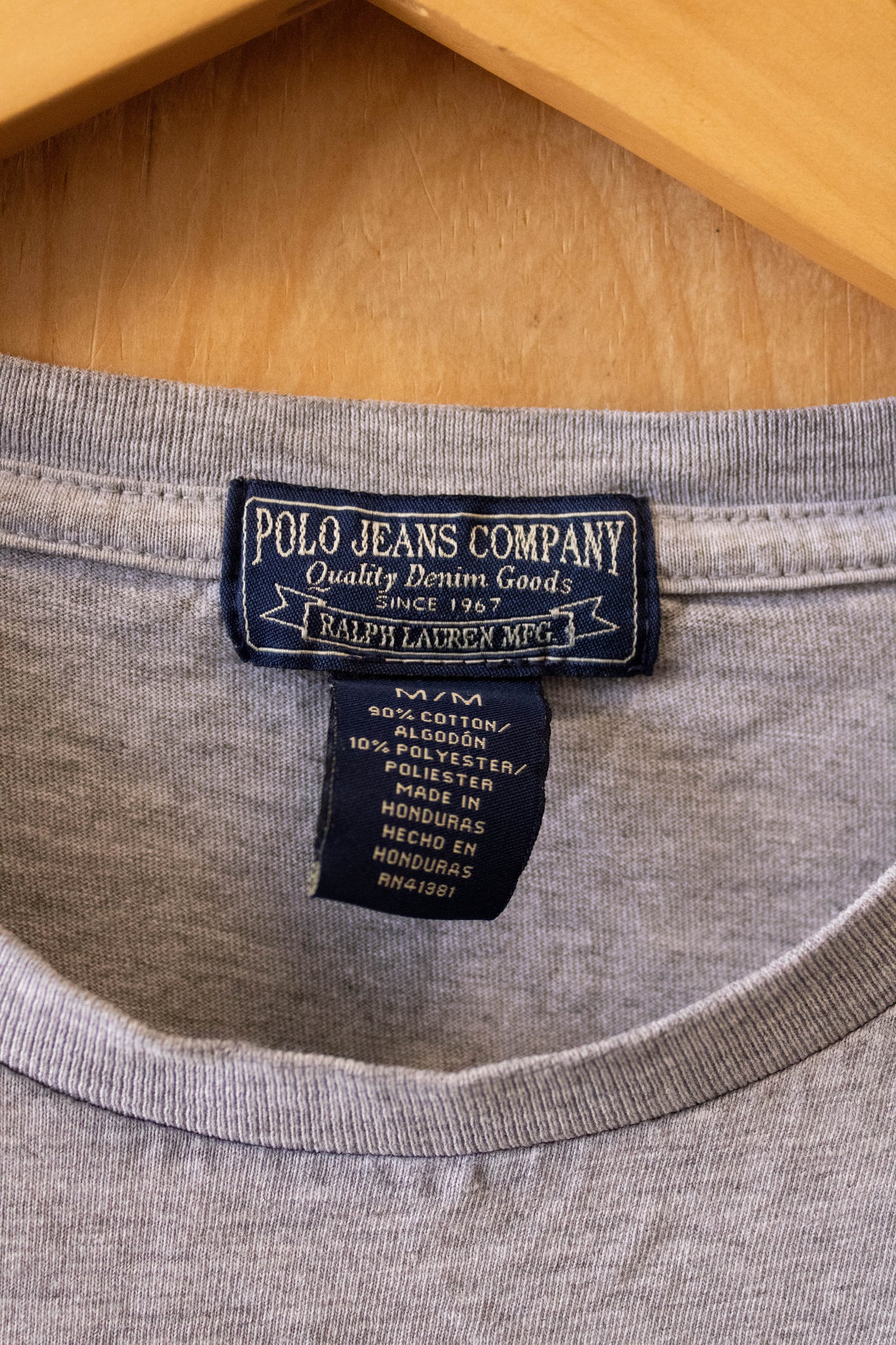 Grey Polo Tee : M