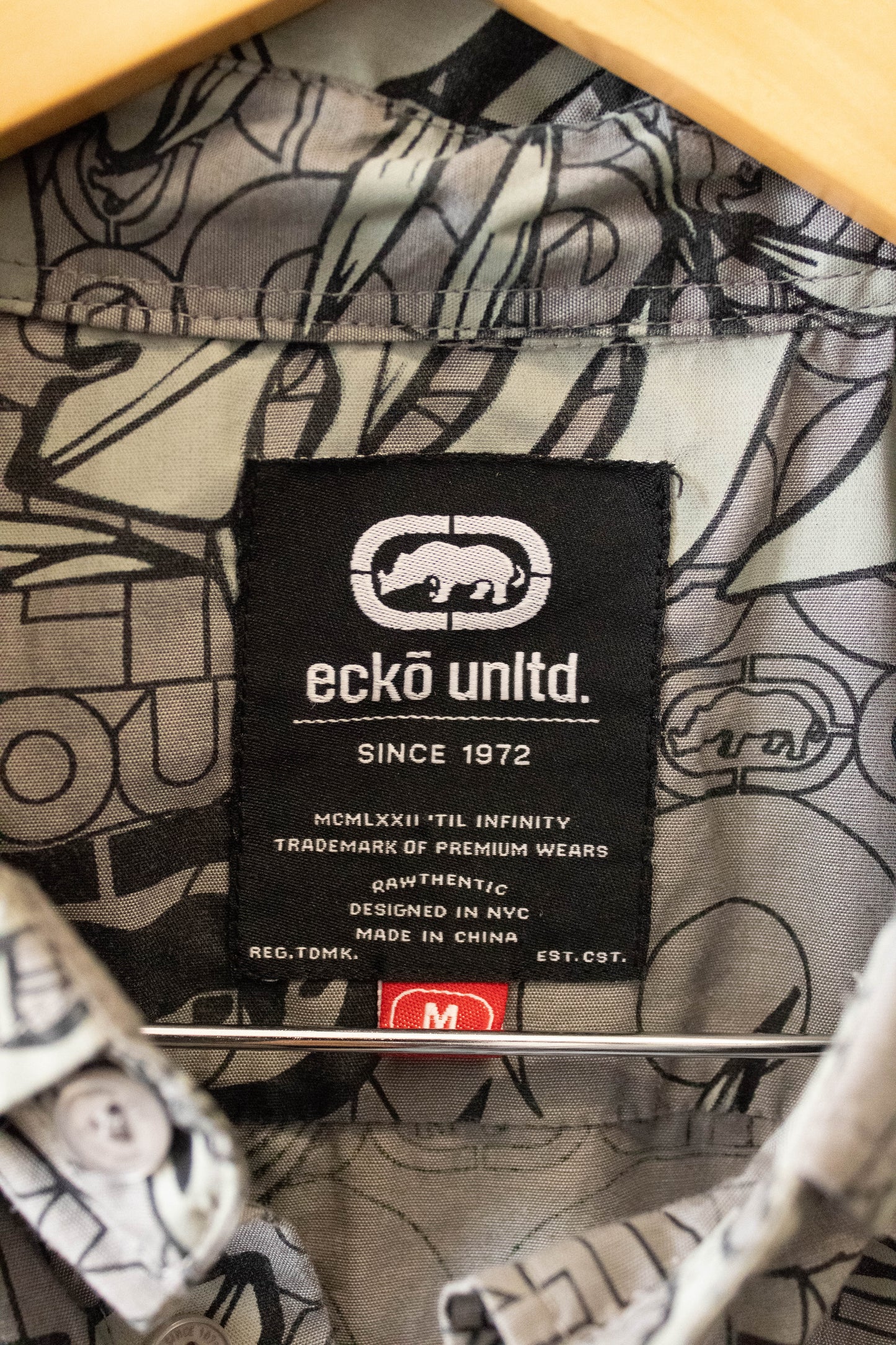 Grey Ecko Button Up : M