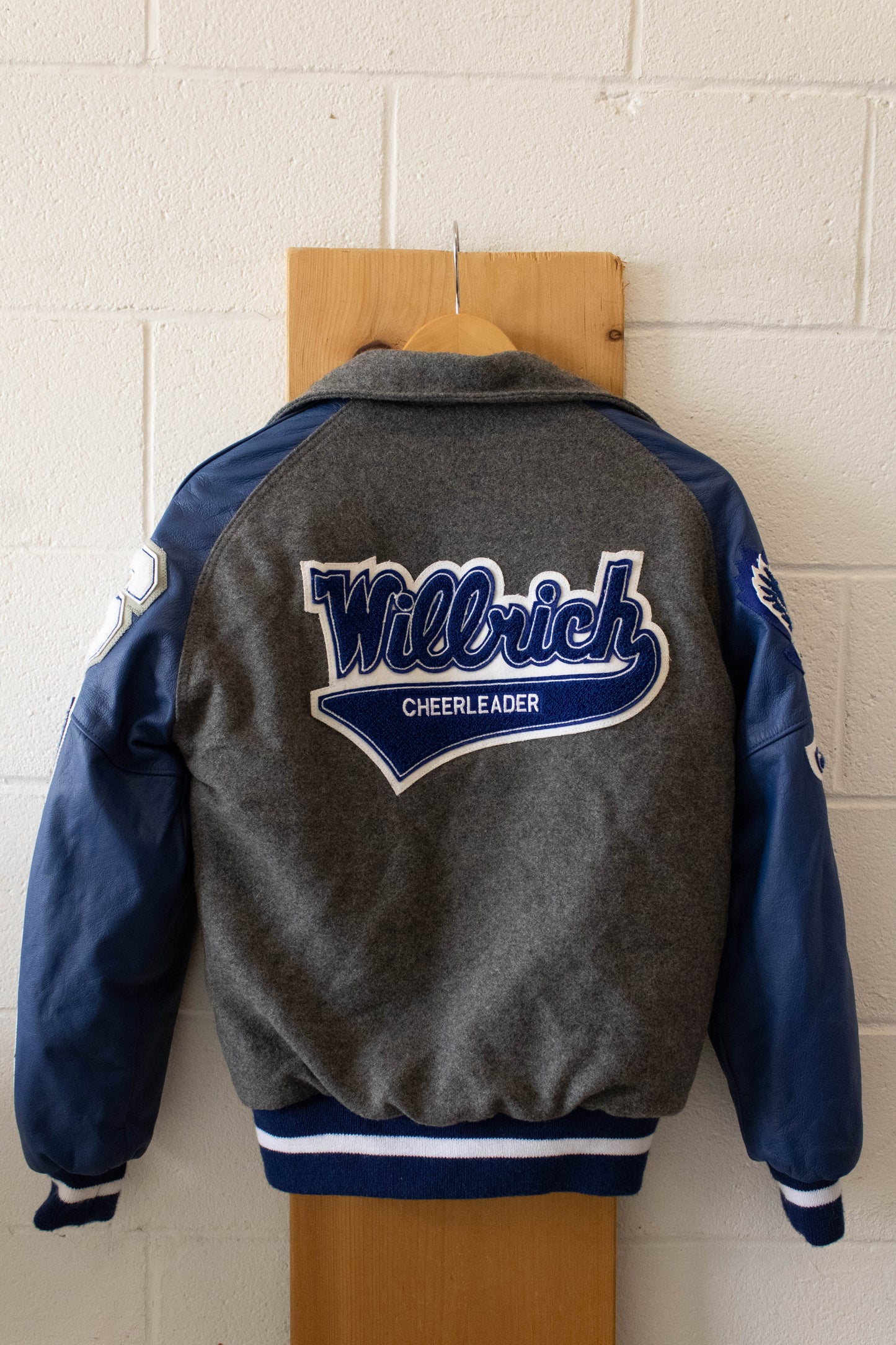 Grey and Blue Varsity Jacket : S