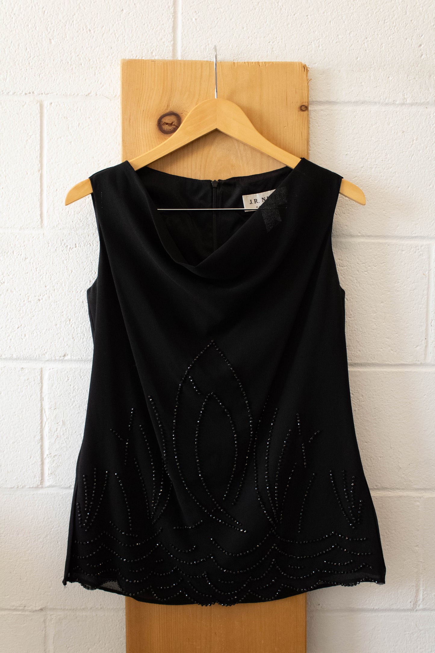 Vtg Black Beaded Tank : 8