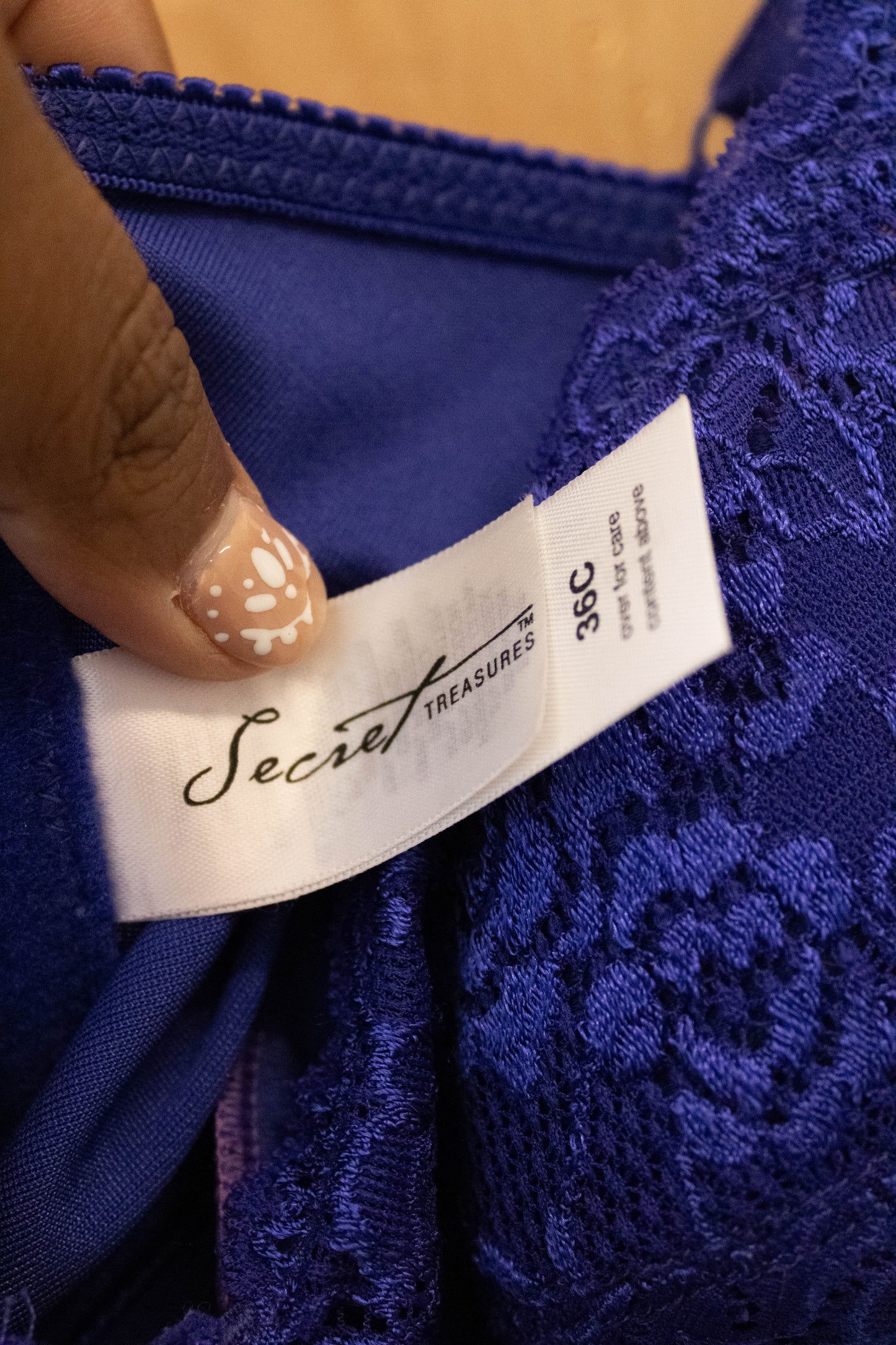 Royal Blue Corset Bra : 36C