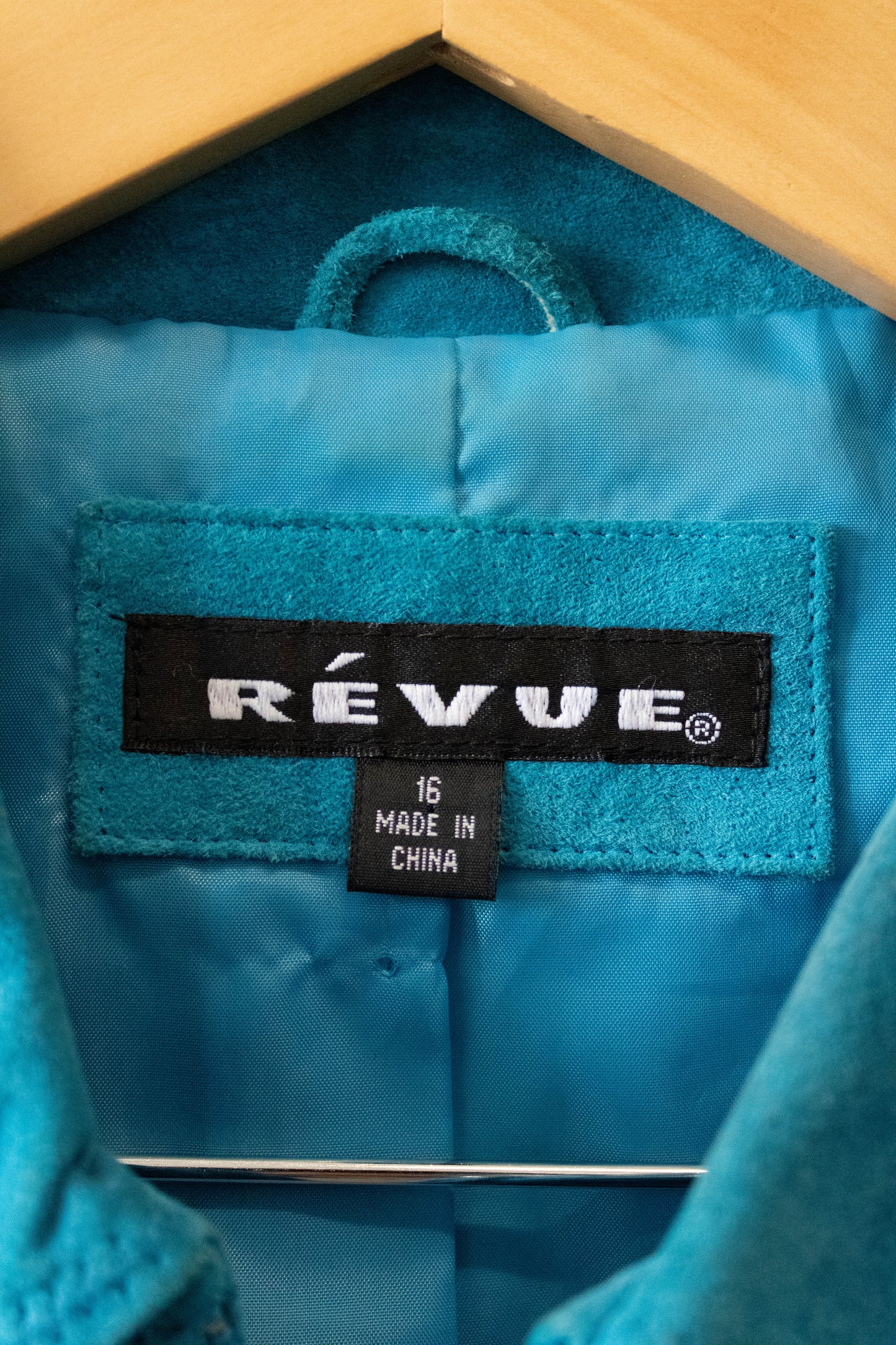Vtg Aqua Suede Jacket : 16