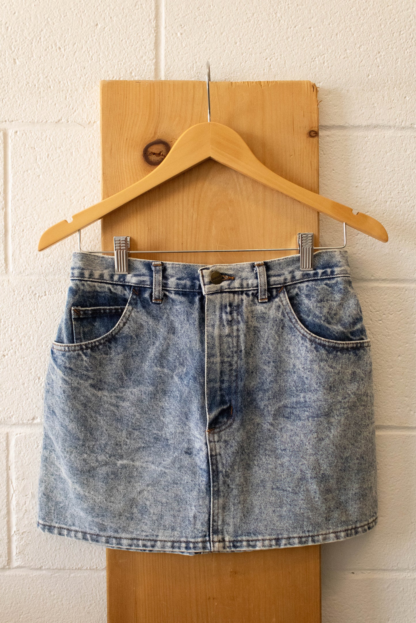 Vtg Acid Wash Denim Skirt : 10