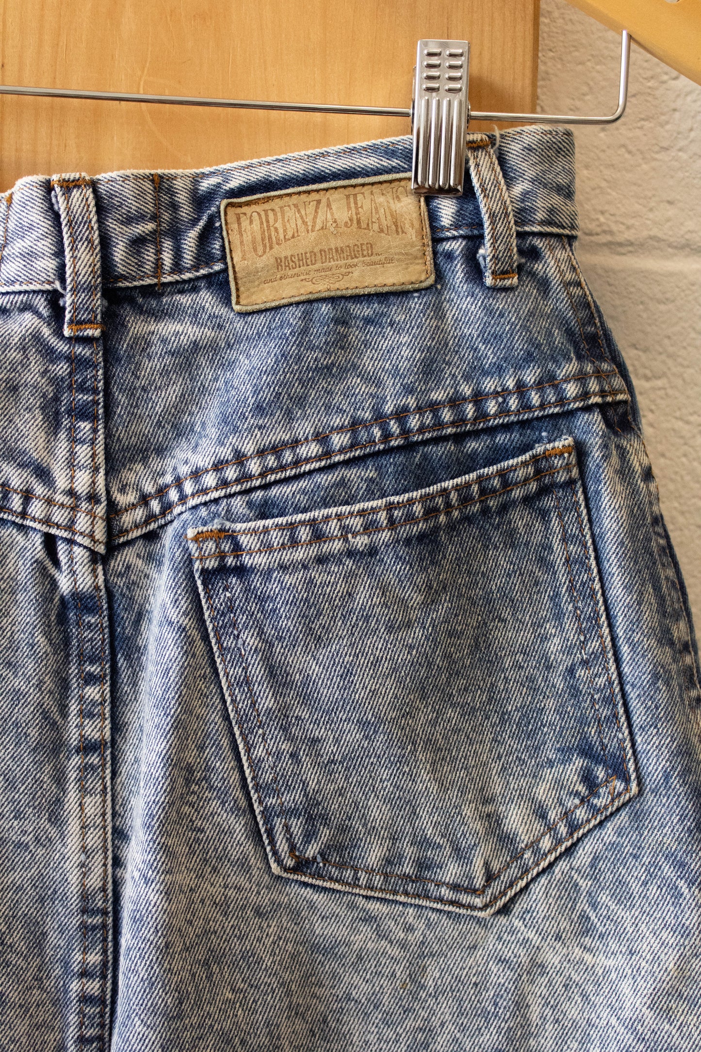 Vtg Acid Wash Denim Skirt : 10