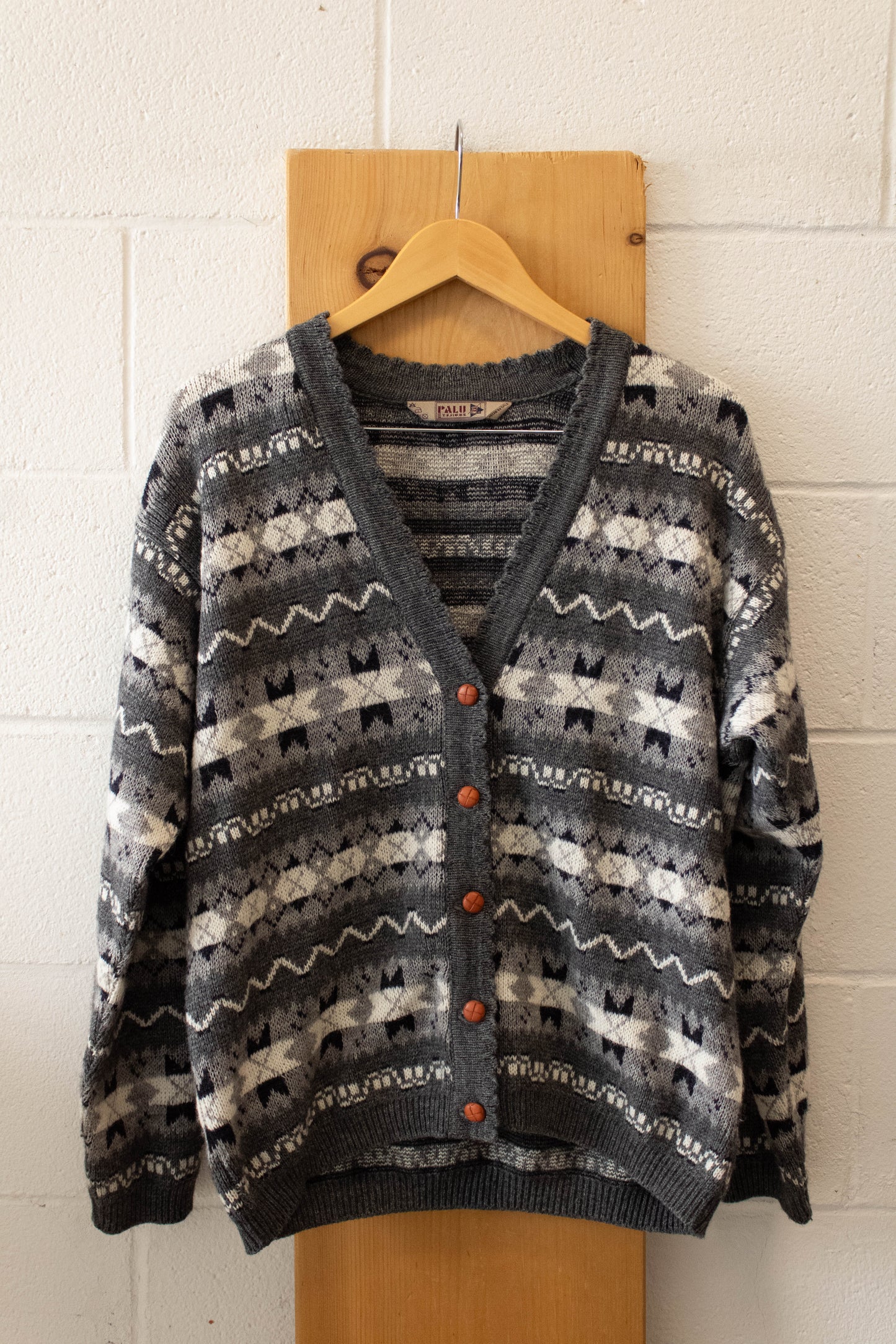 Vtg Striped Cardigan : L