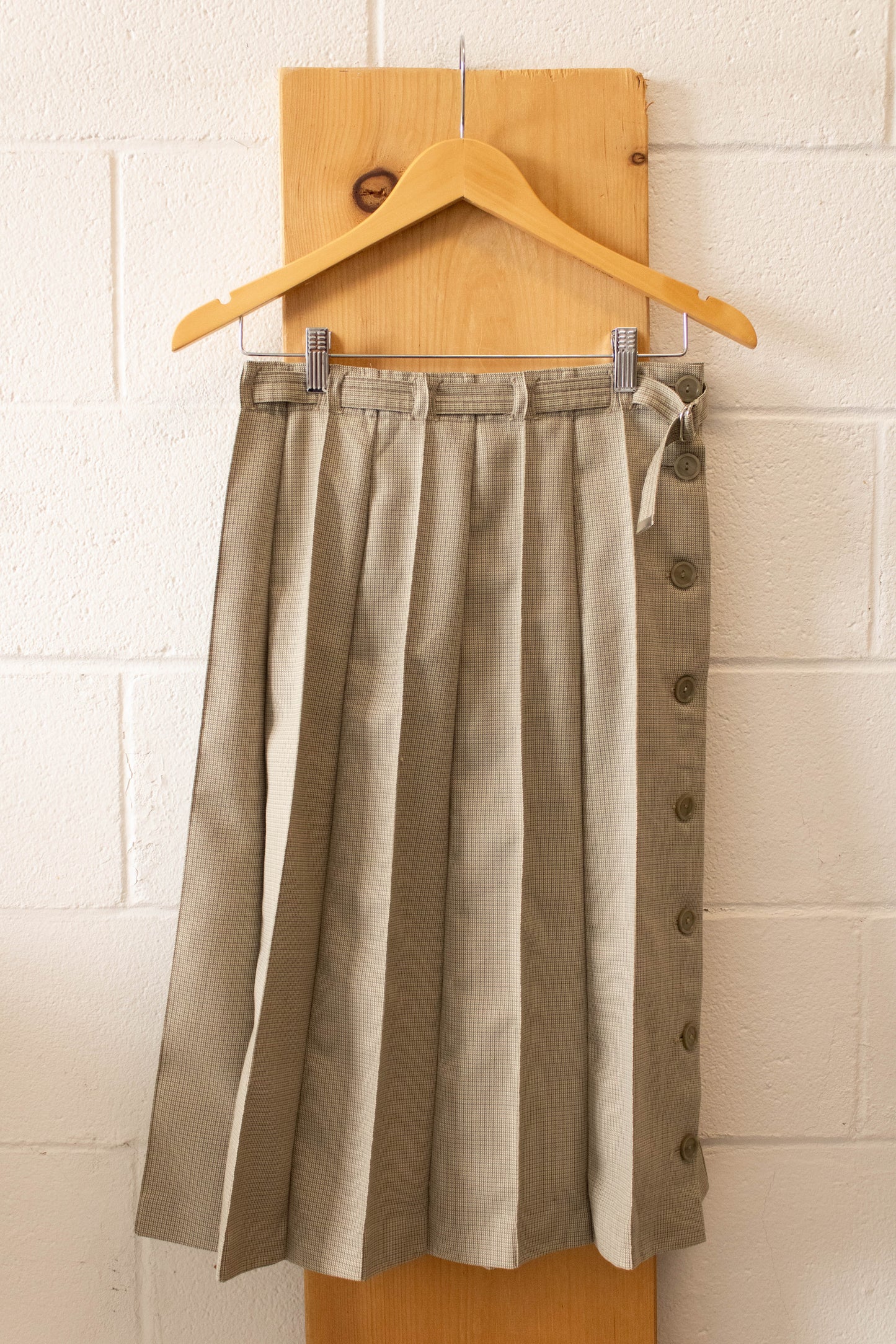 Vtg Pleated Midi Skirt : 28