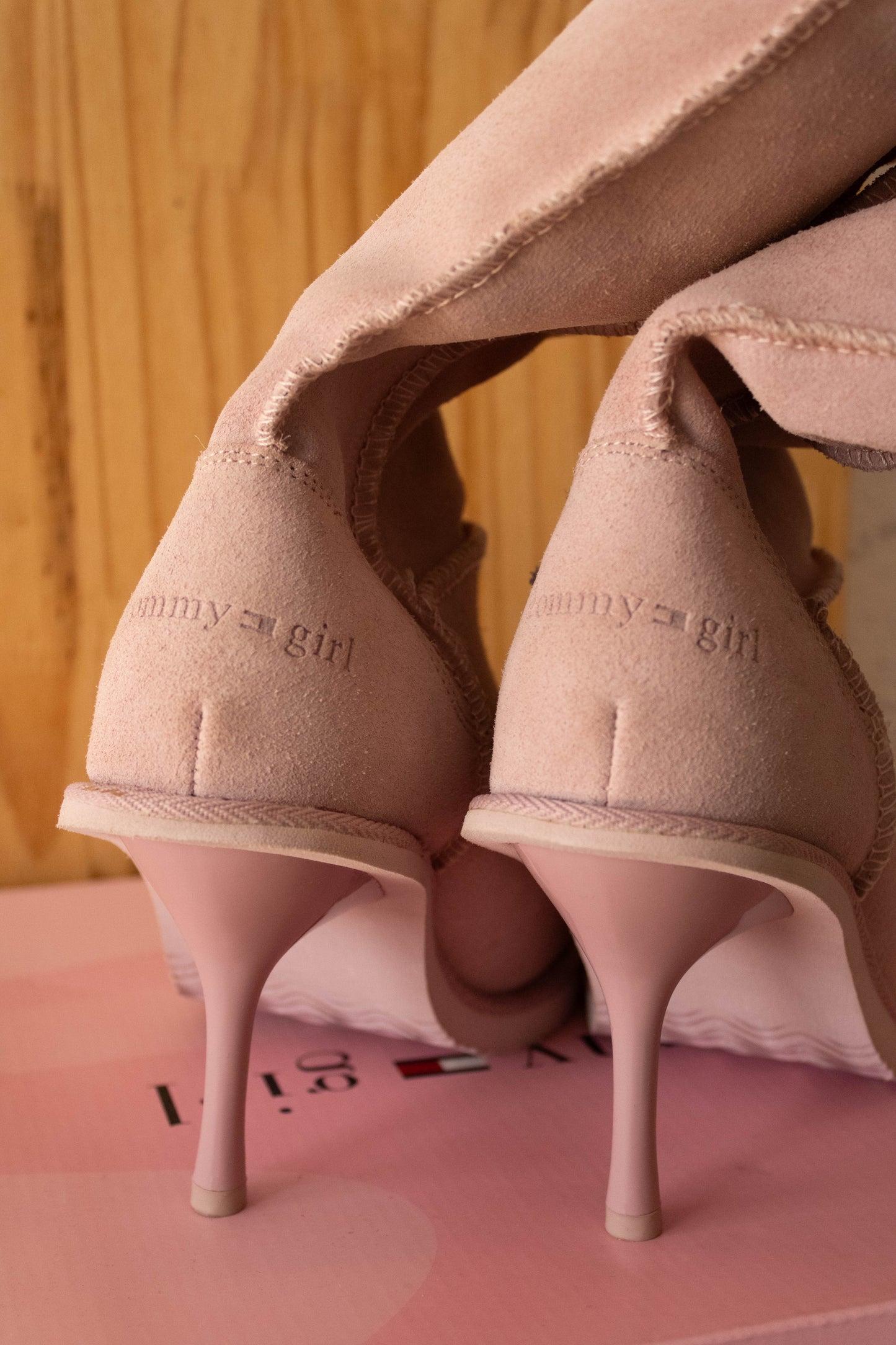 Pink Suede Tommy Hilfiger Boots : 6 (Local Pick Up Only)