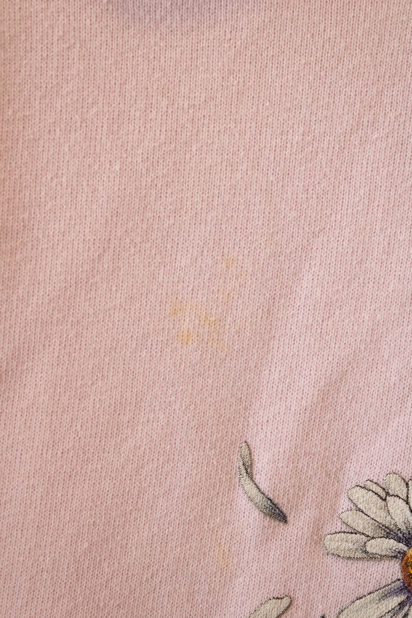 Vtg Pink Floral Crew : M