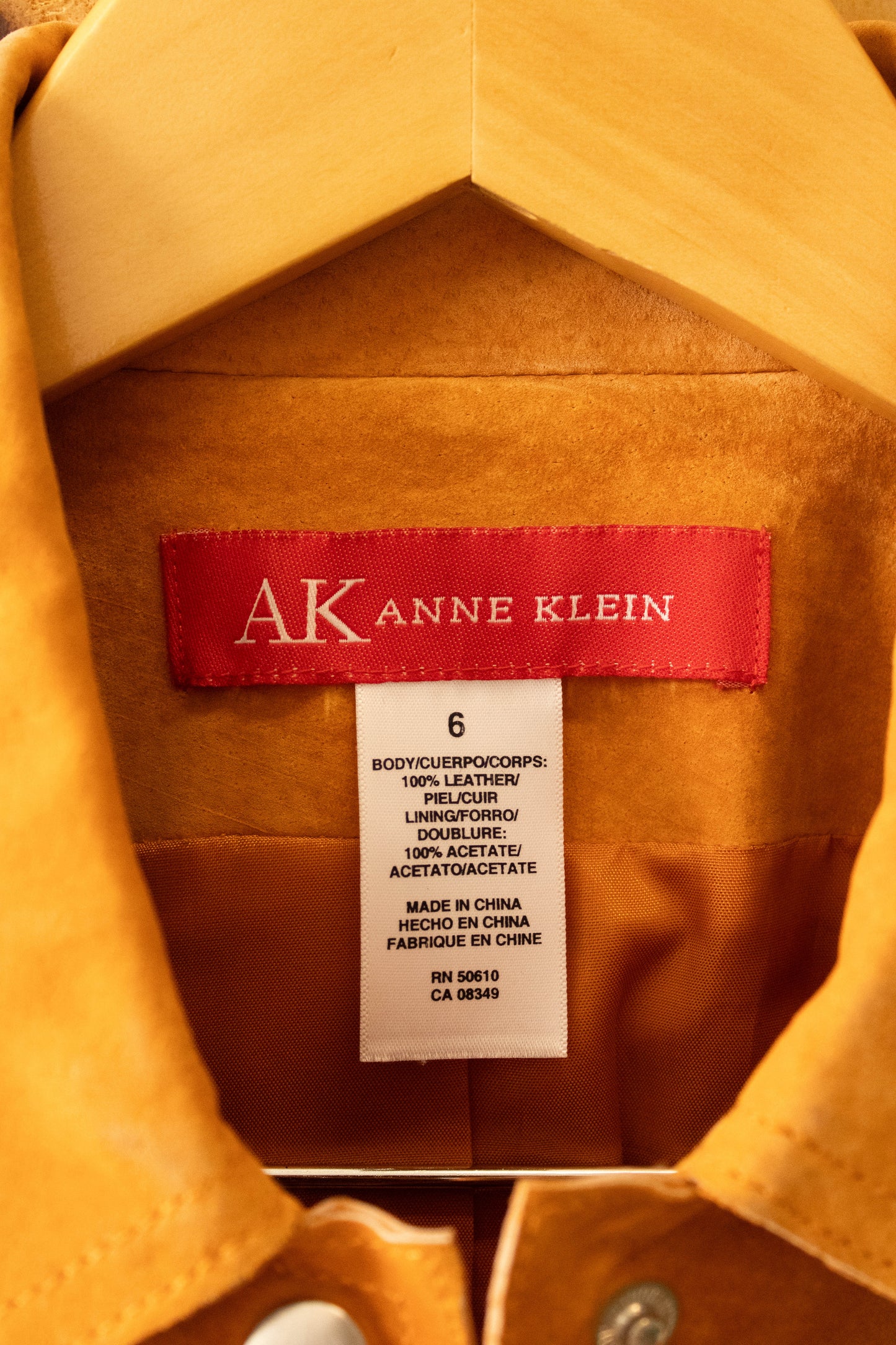 Vtg Orange Suede Jacket : 6