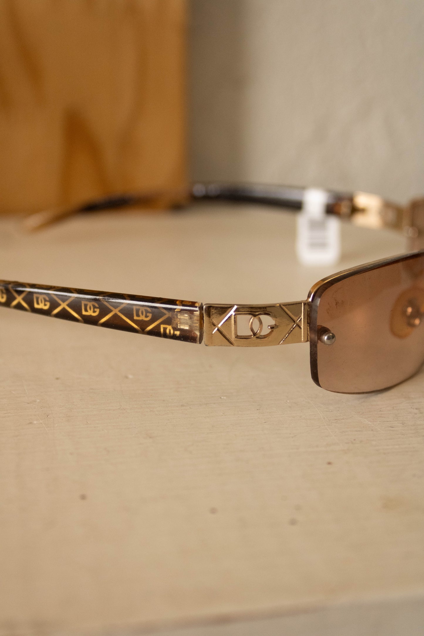 Brown Rimless Sunglasses