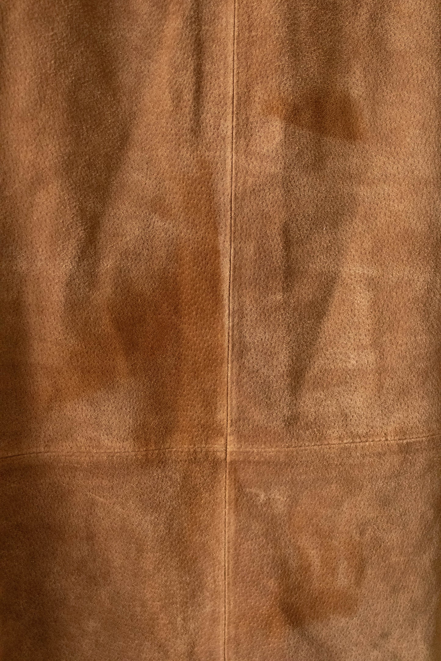 Vtg Brown Suede Leather Skirt : 12