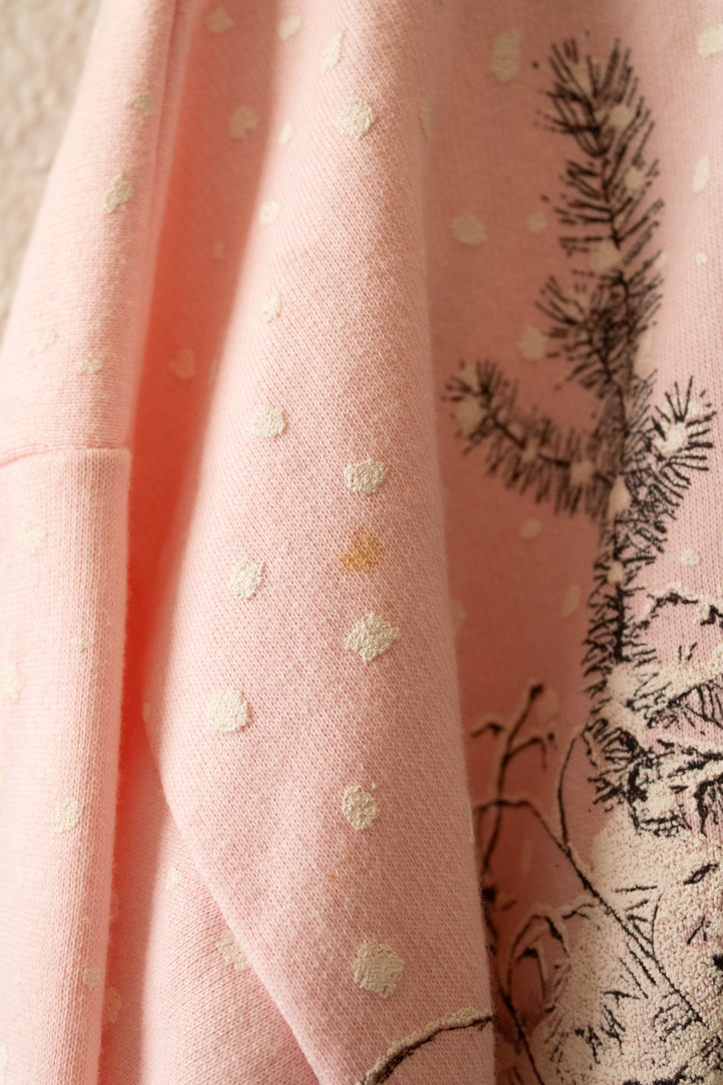 Vtg Artisans Winter Scene Button Crew : XL