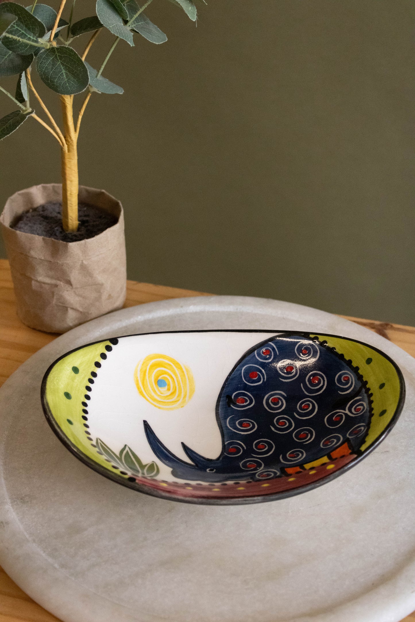 Painted Trinket Dish
