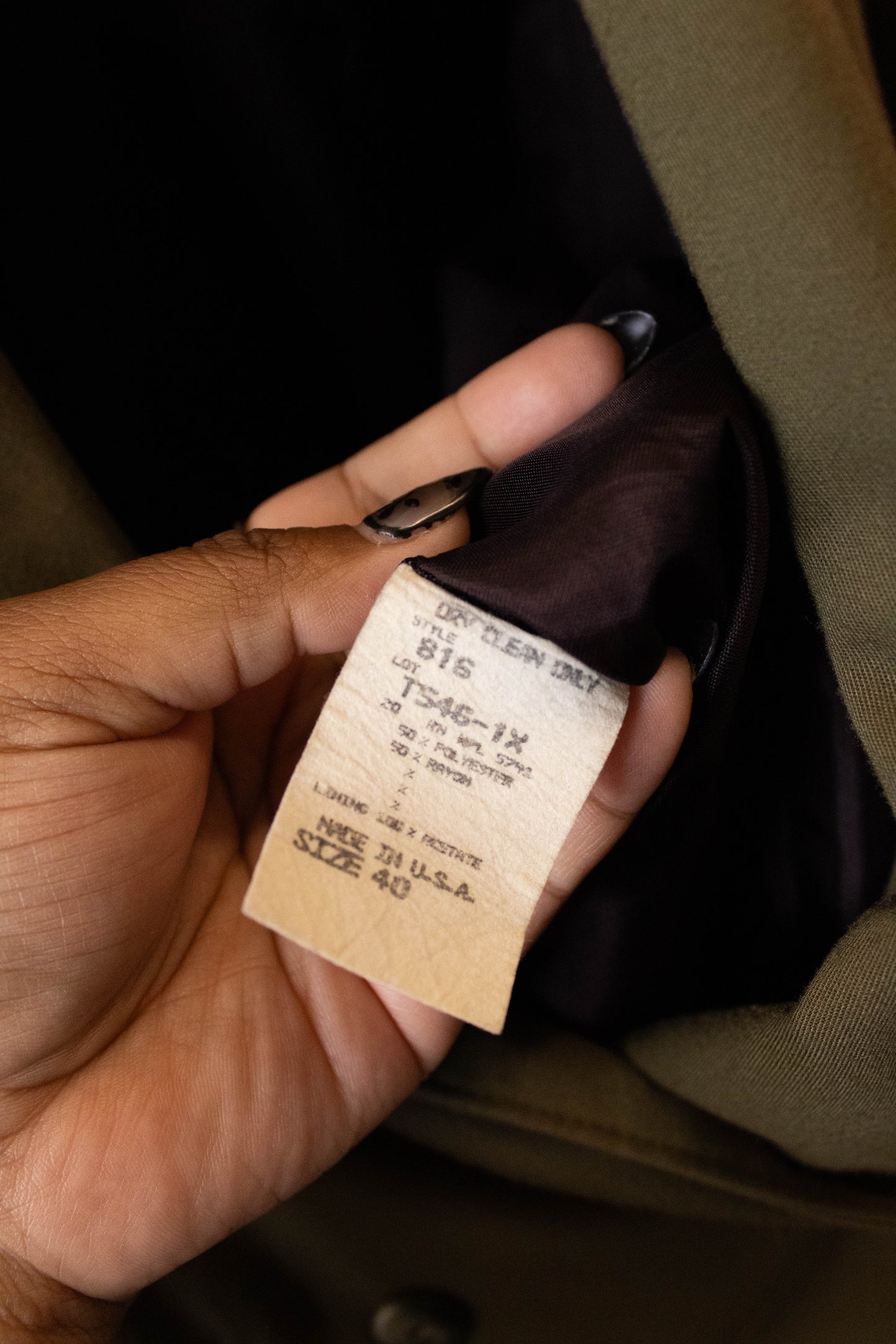 Vtg Green Blazer : 40