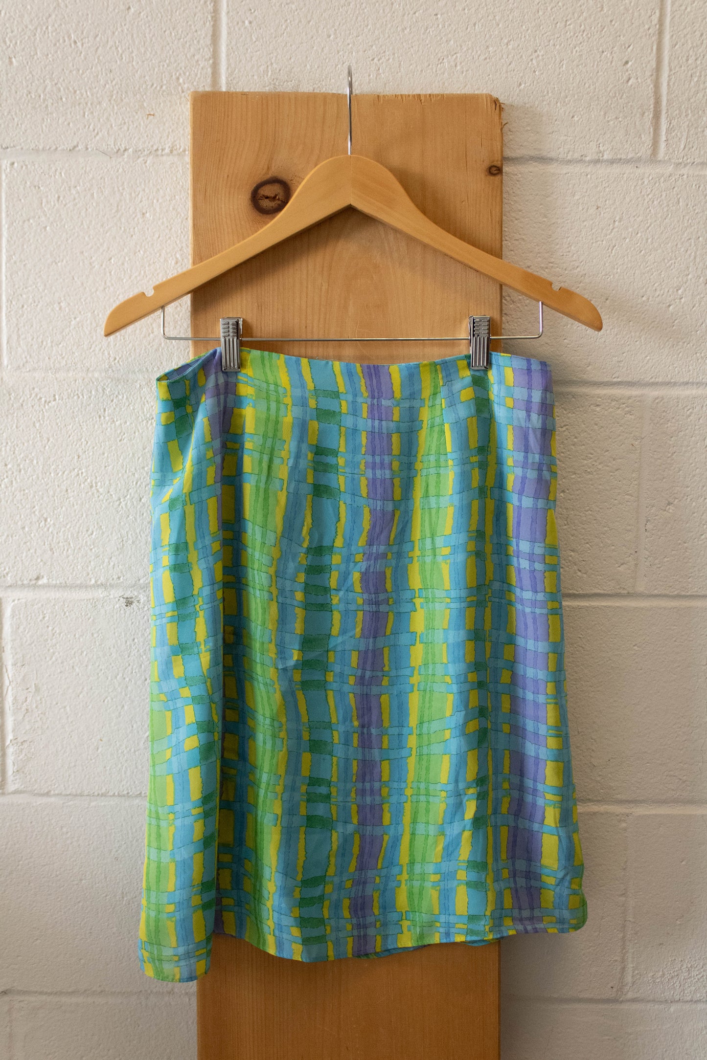Vtg Green and Blue Skirt : 8