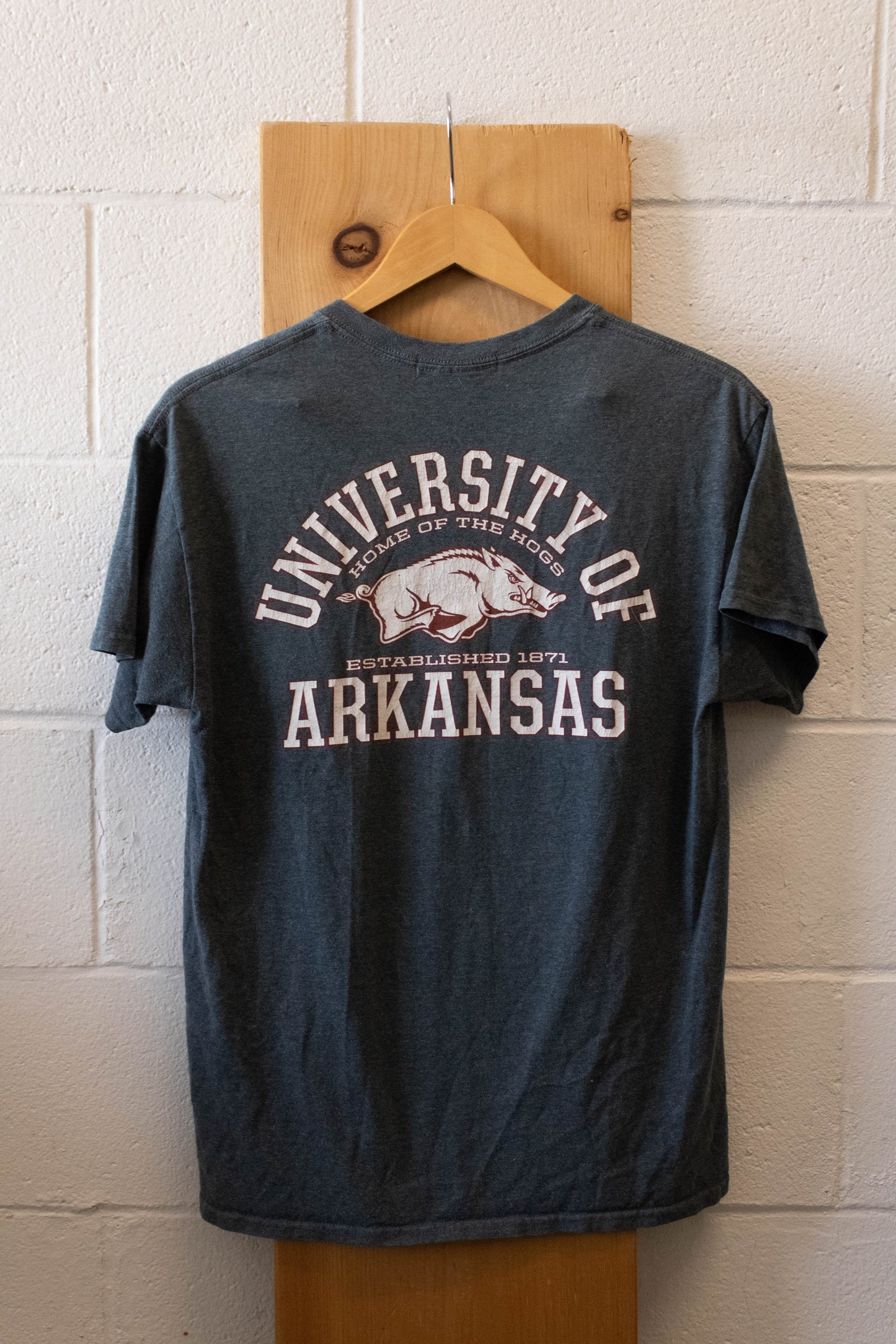 Grey Arkansas Home of the Hogs Tee : M