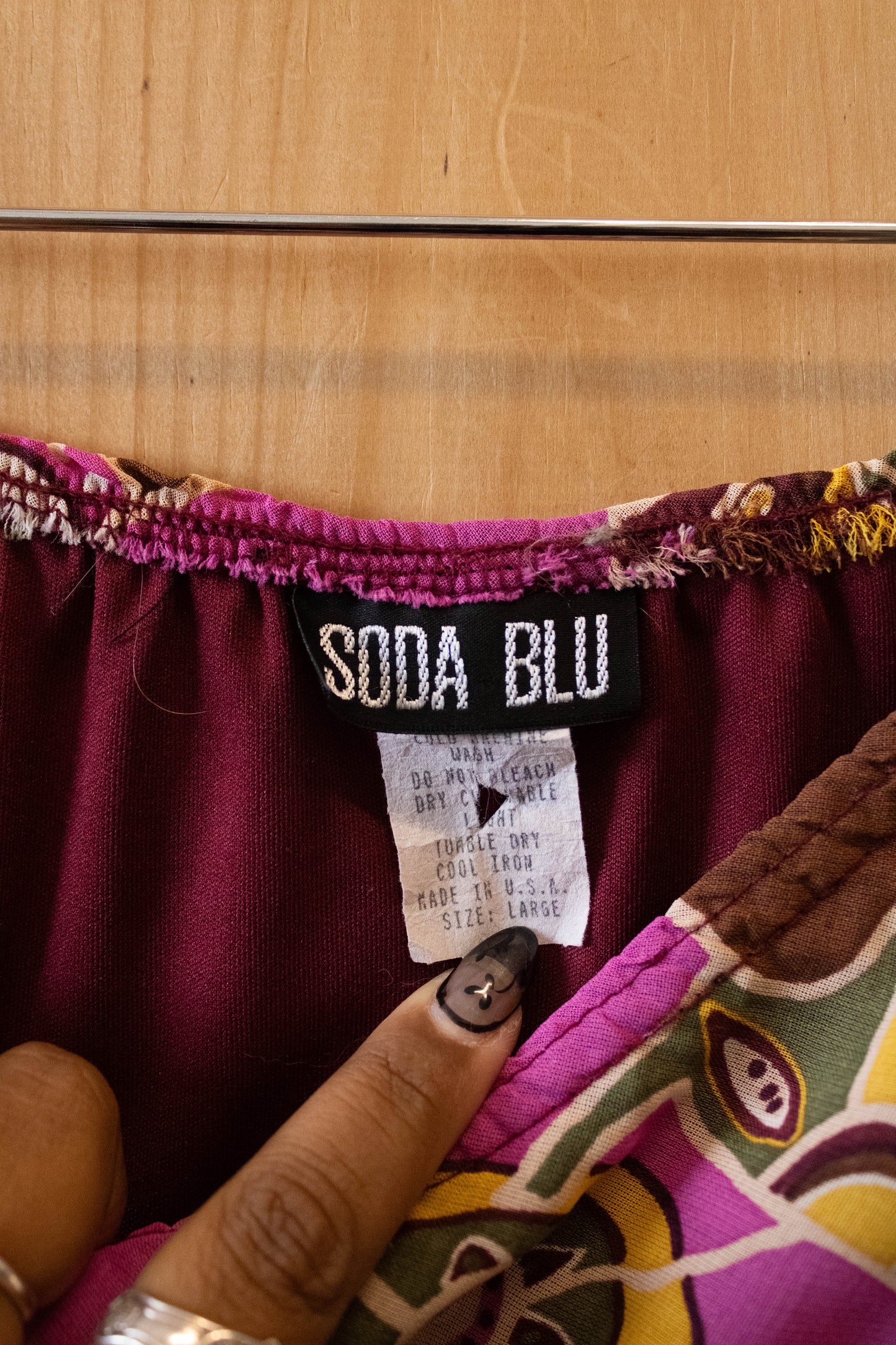 Vtg Floral Maxi Skirt : L