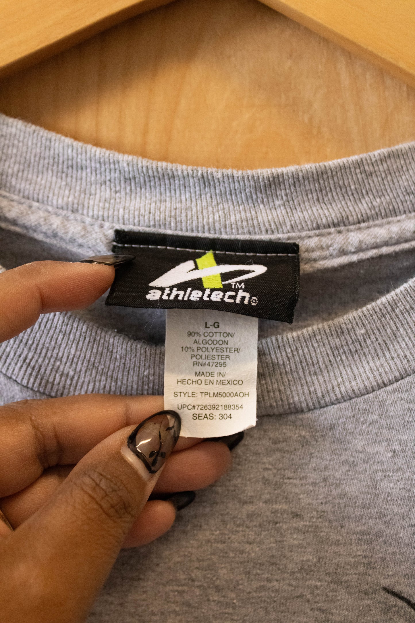 Vtg Grey YingYang Tee : L