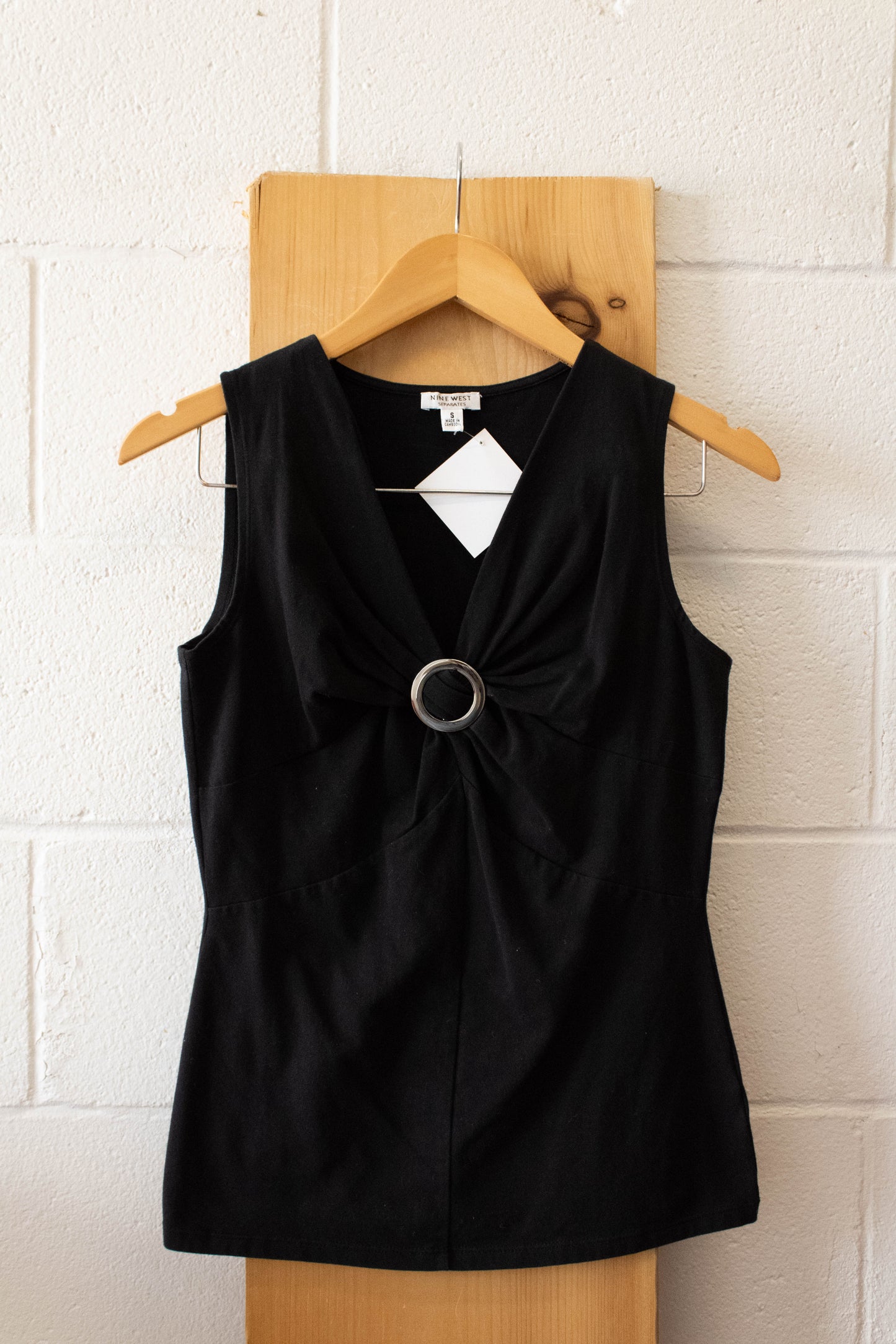 Black Twist Tank : S