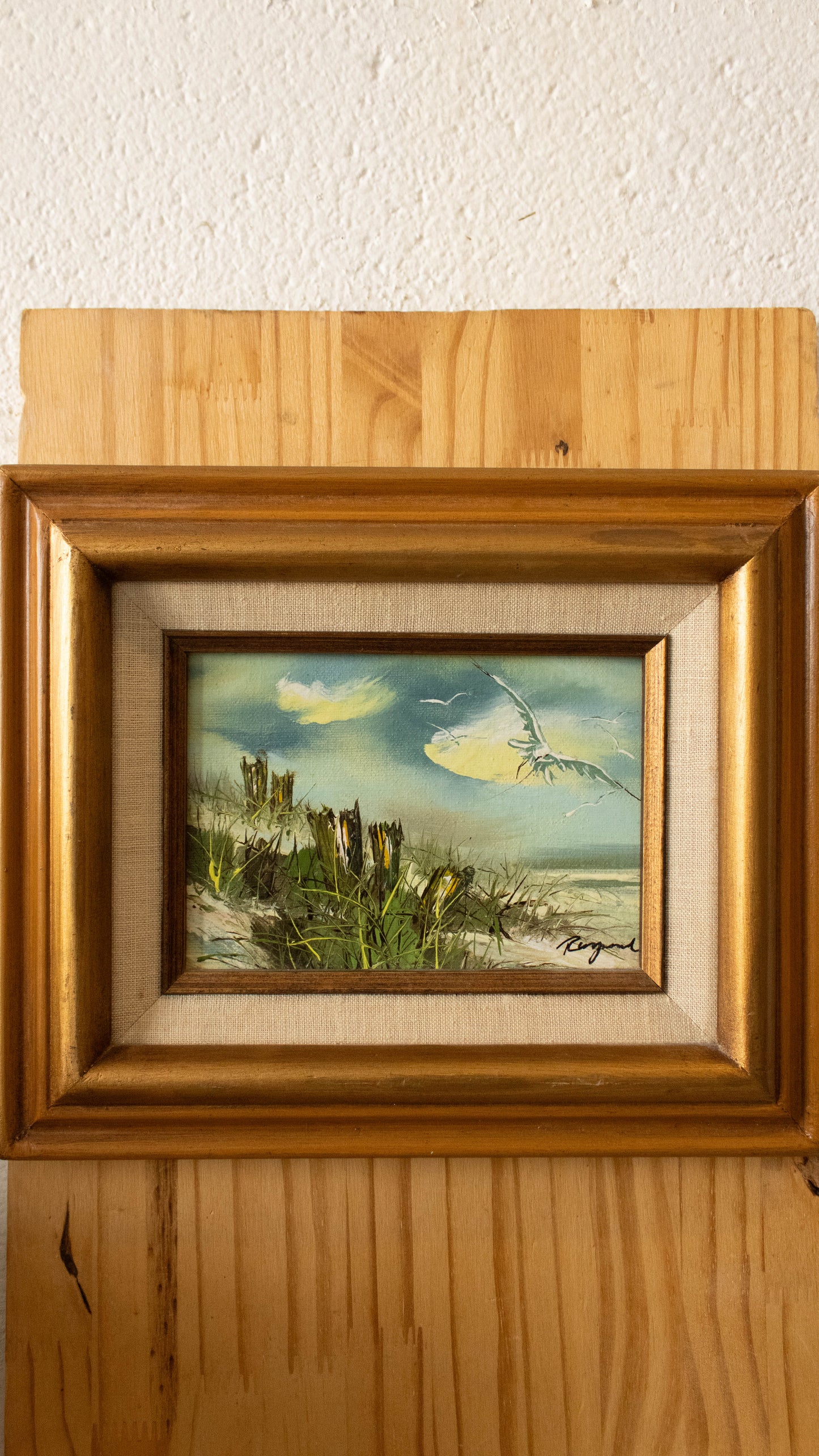 Vtg Beach Painting