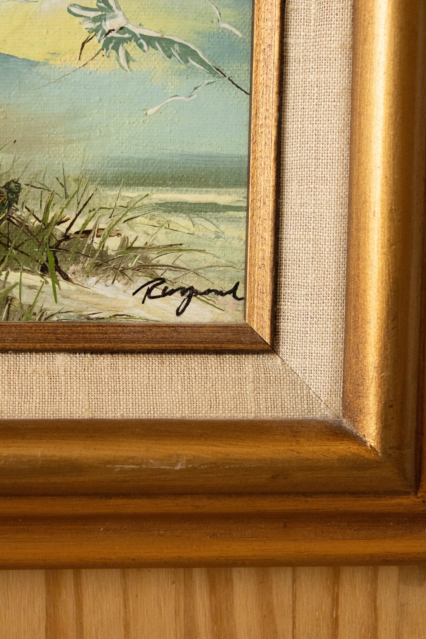 Vtg Beach Painting