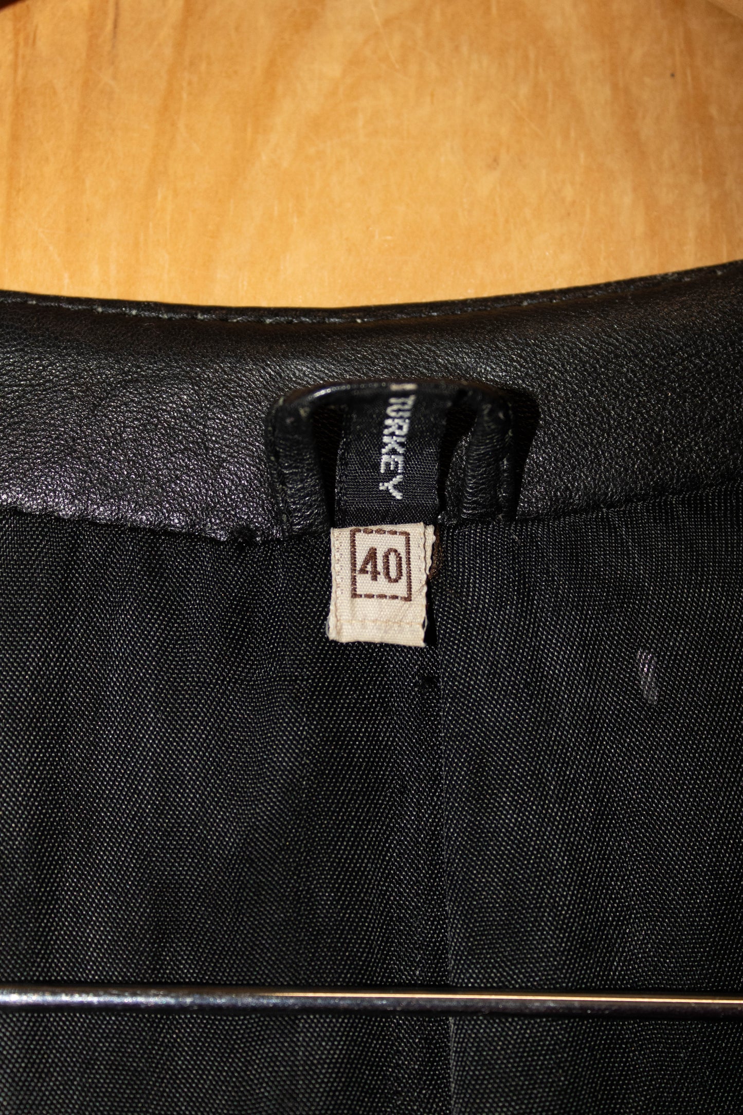 Vtg Black Belted Trench Coat (Some Peeling) : 40