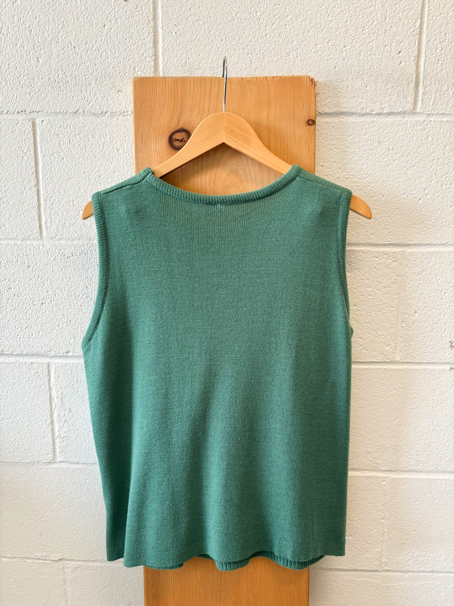 Green Argyle Vest : M