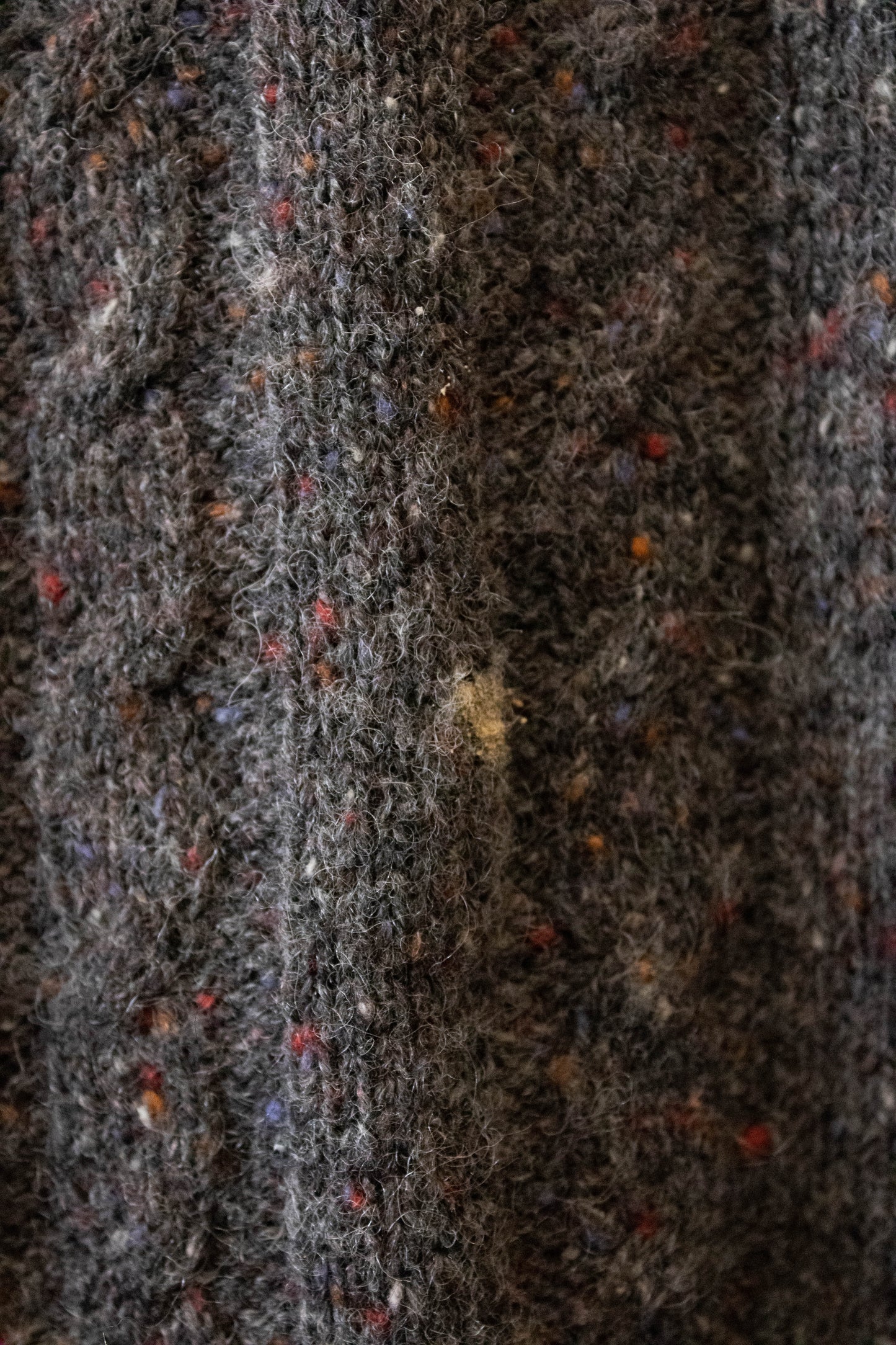 Vtg Grey Knitted Sweater : L