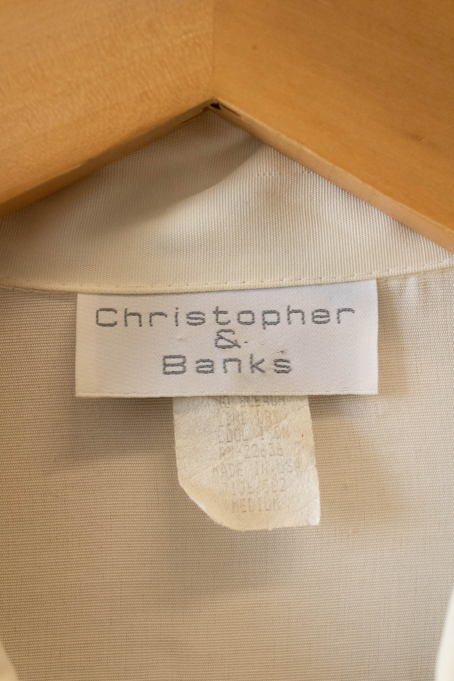 Vtg White Button Up : M