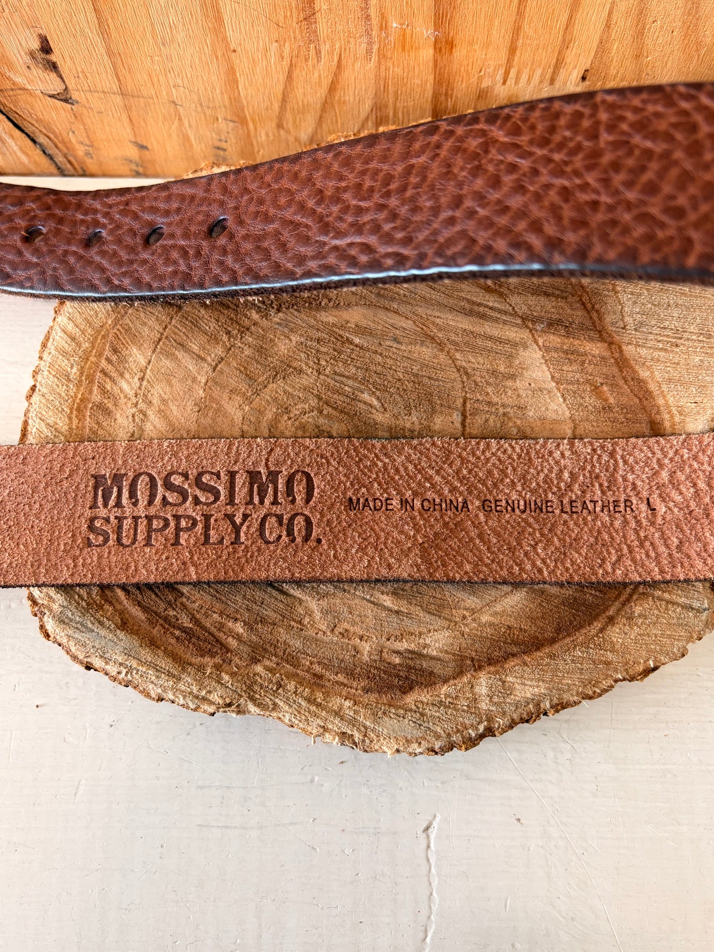 Classic Brown Leather Belt : L