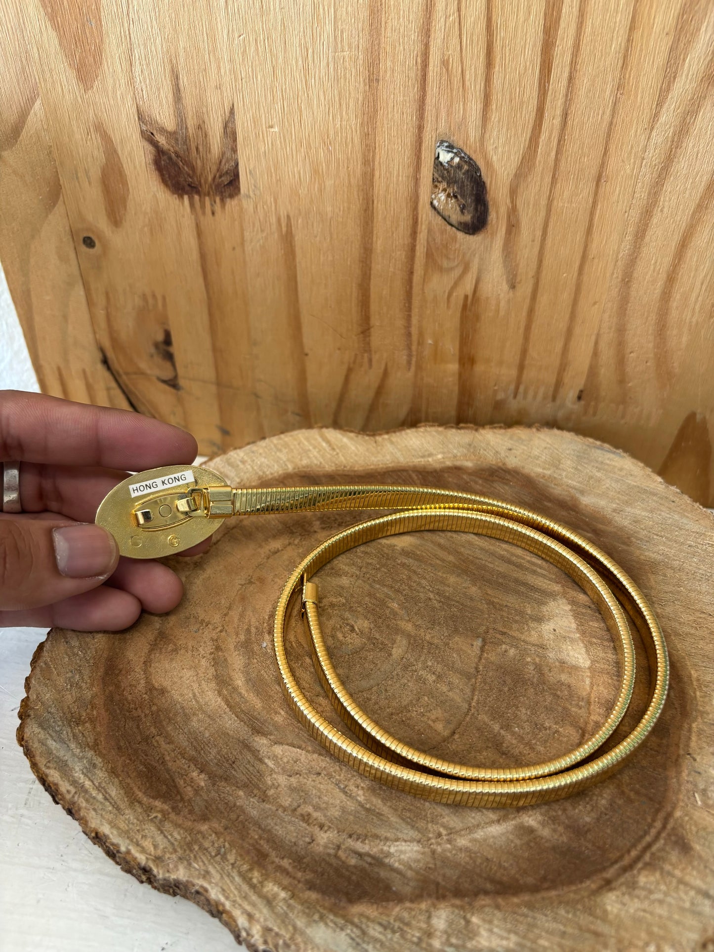 Vtg Gold Tone Chain Belt