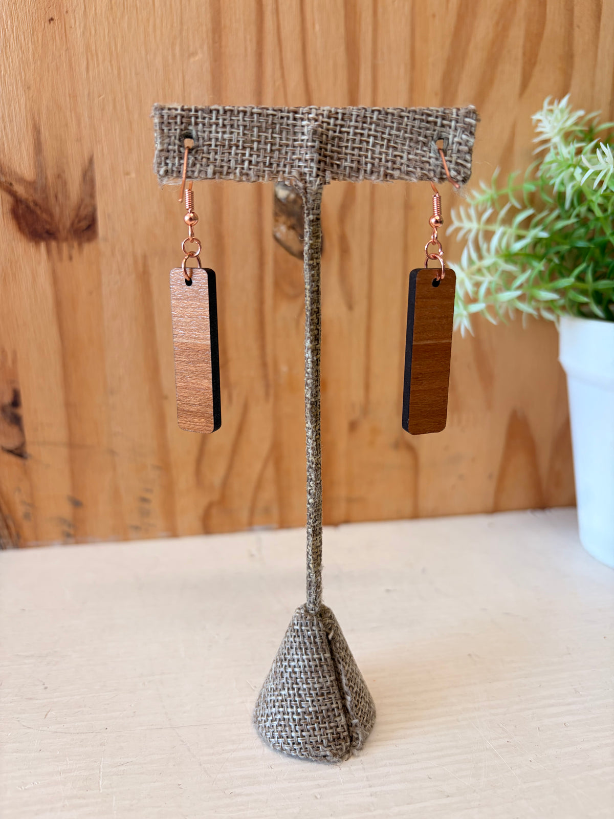 Floral Wooden Earrings