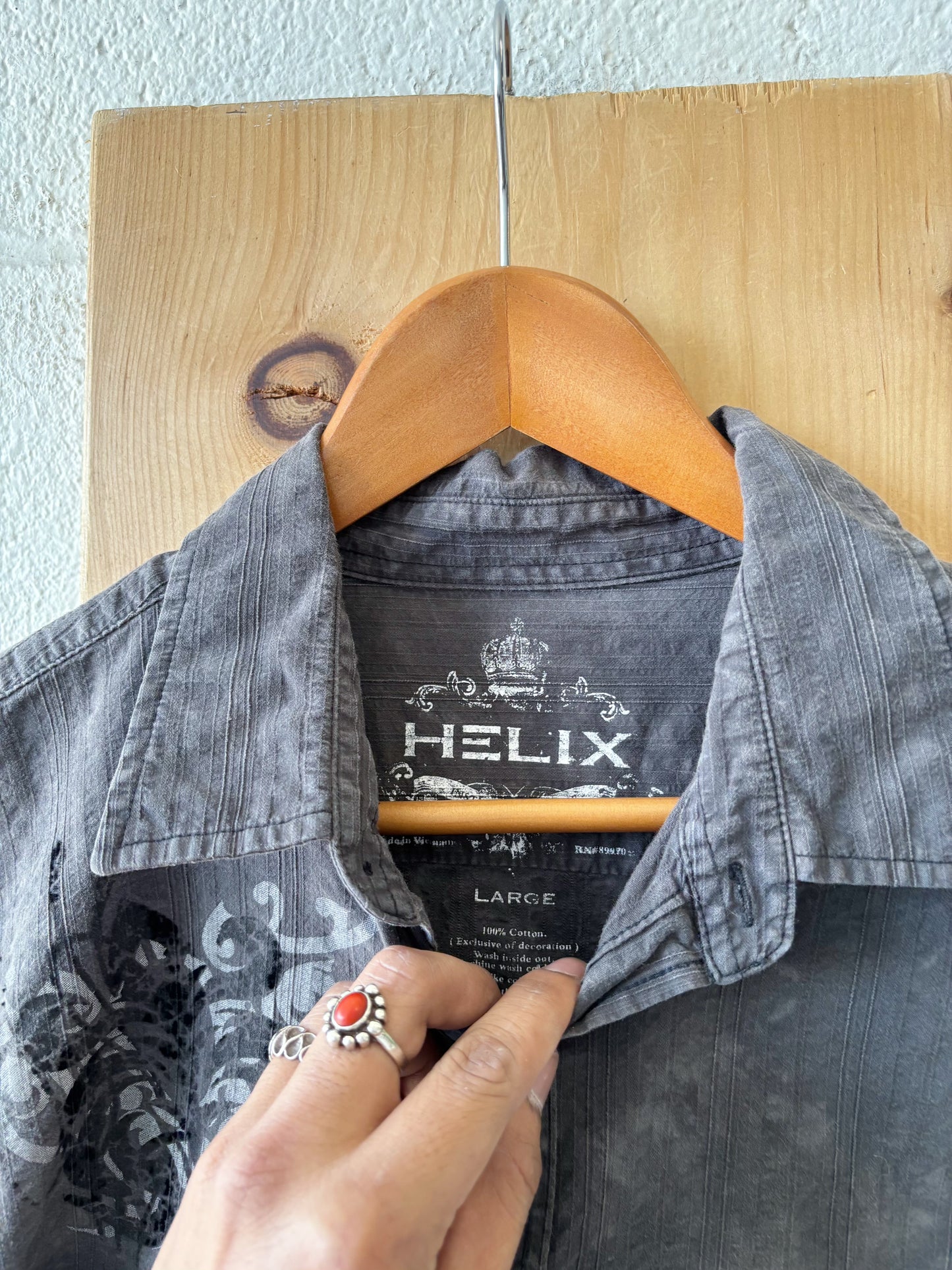 Charcoal Long Sleeve Top : L